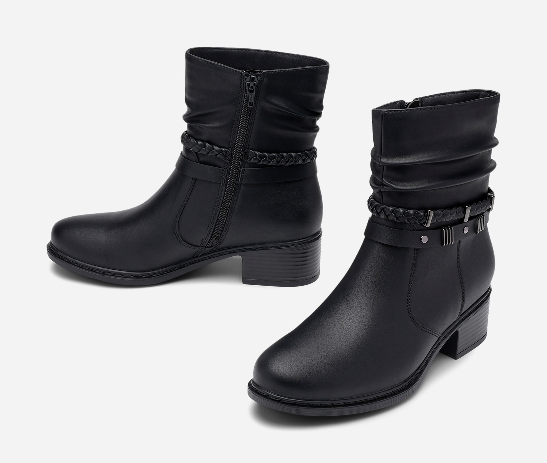 SO ALL, Boots med spenne Sort