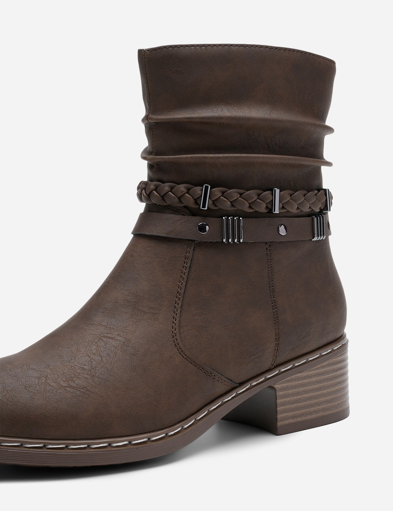 SO ALL, Boots med spenne Brun