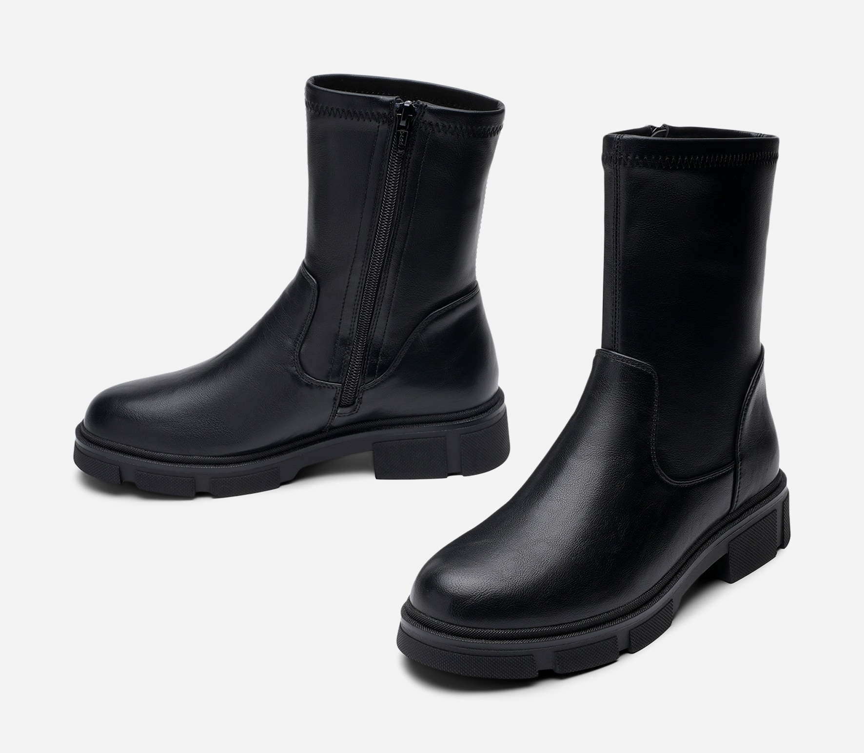 SO ALL, Boots med stretch Sort