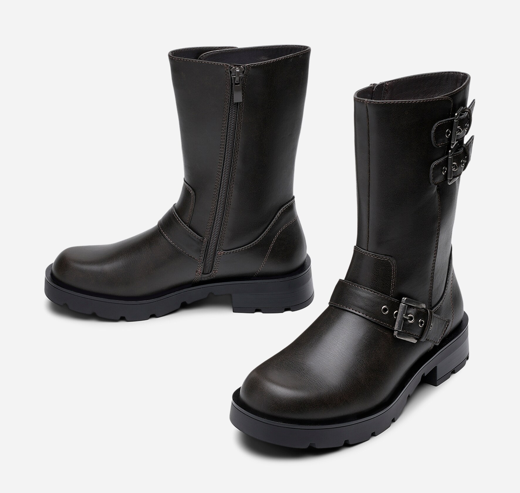 ATTITUDE, Bikerboots Brun