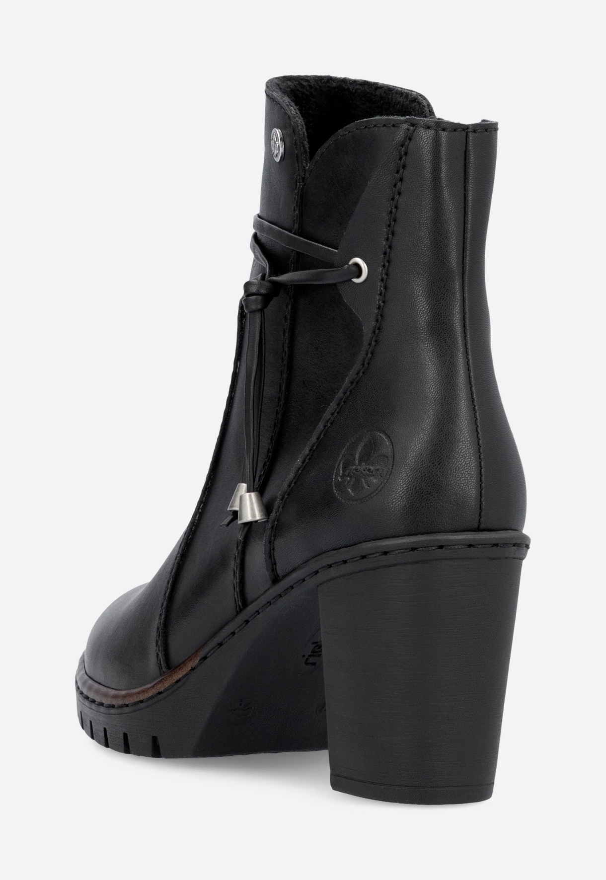 RIEKER, Boots med spenne Sort