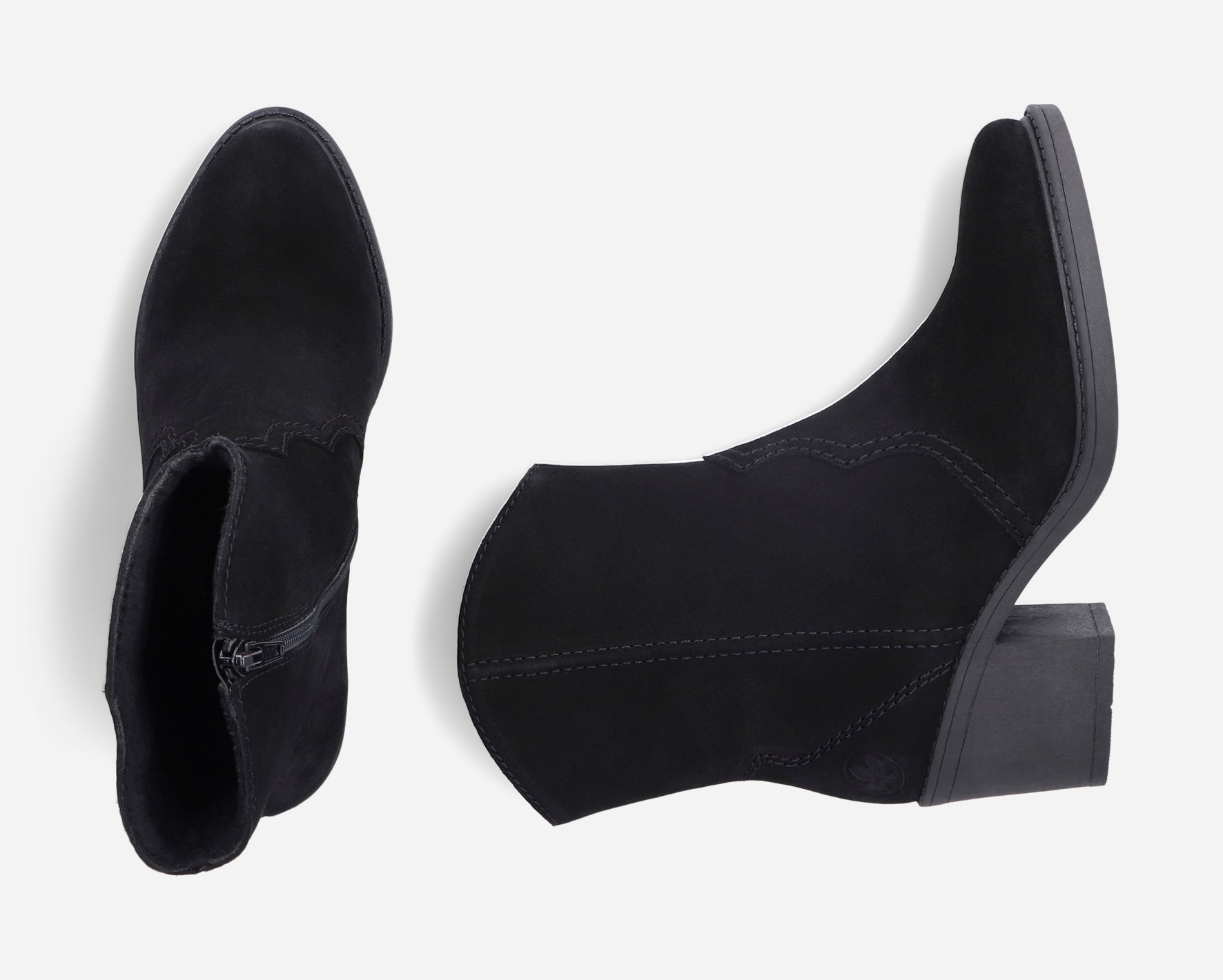 RIEKER, Cowboystøvel Sort