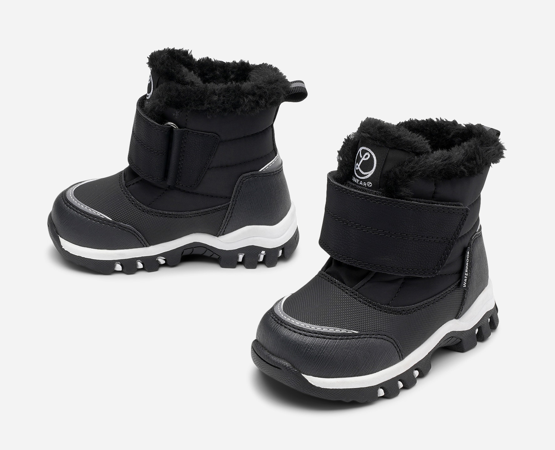 LINEAR, Varmforet skolett waterproof Sort