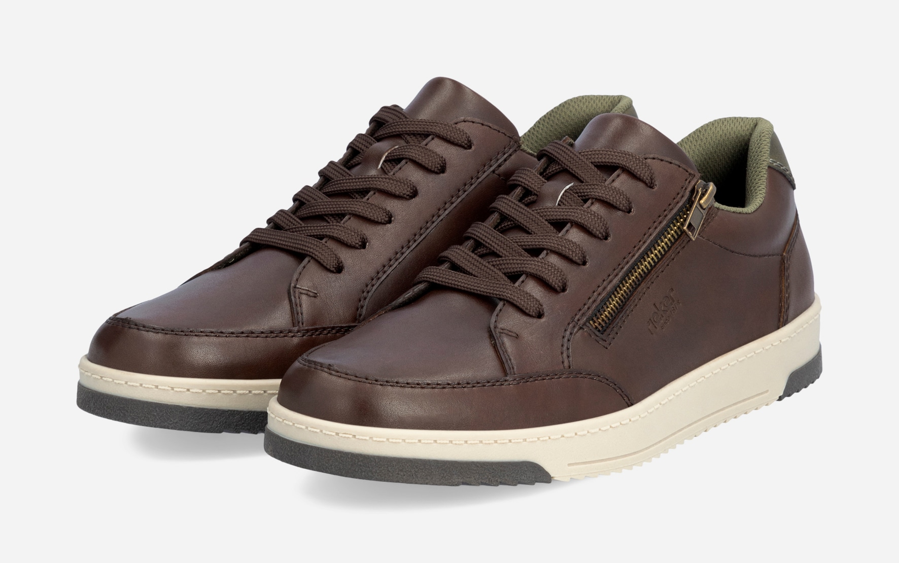 RIEKER, Spasersko med snøring Brun