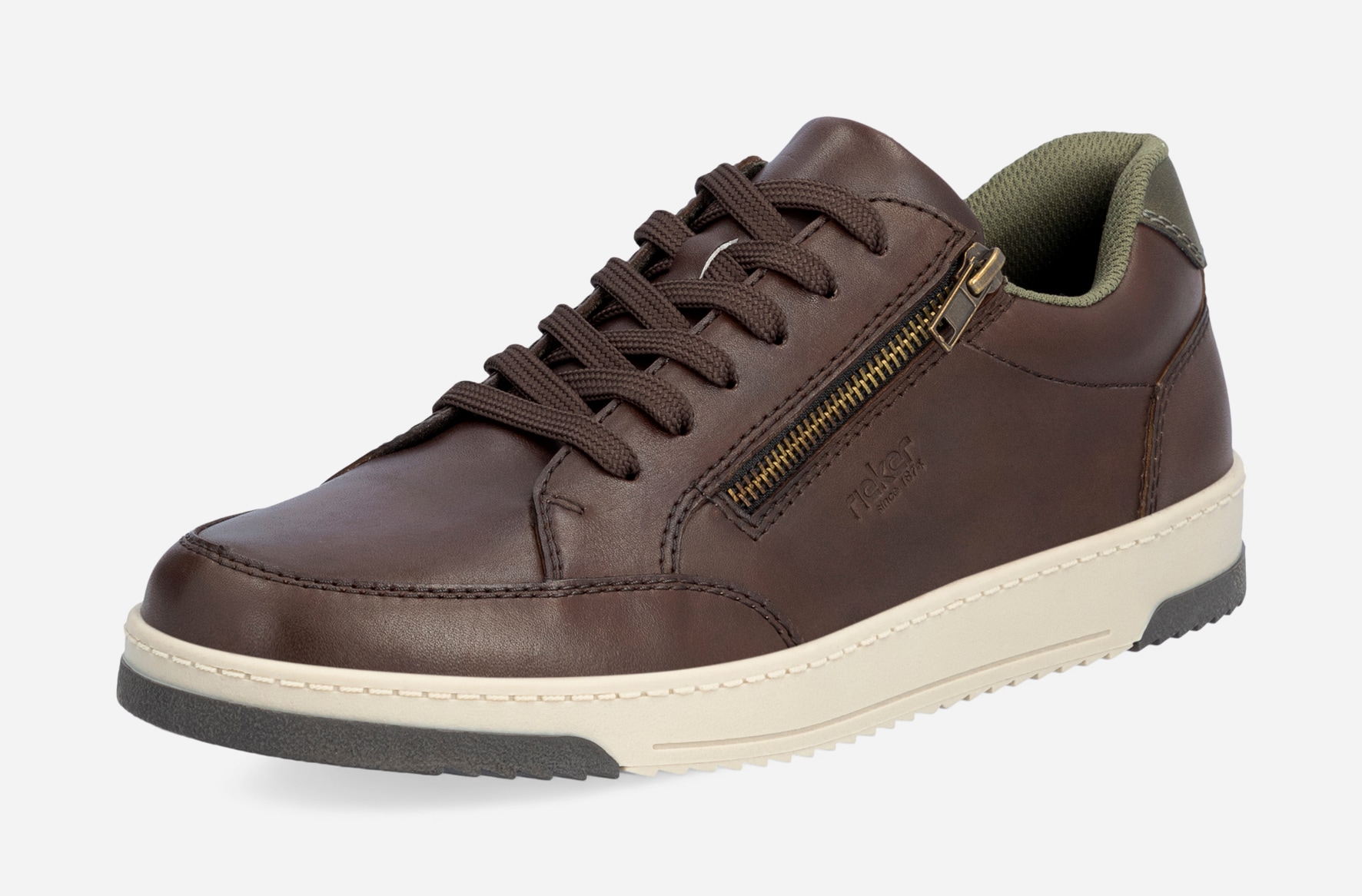 RIEKER, Spasersko med snøring Brun