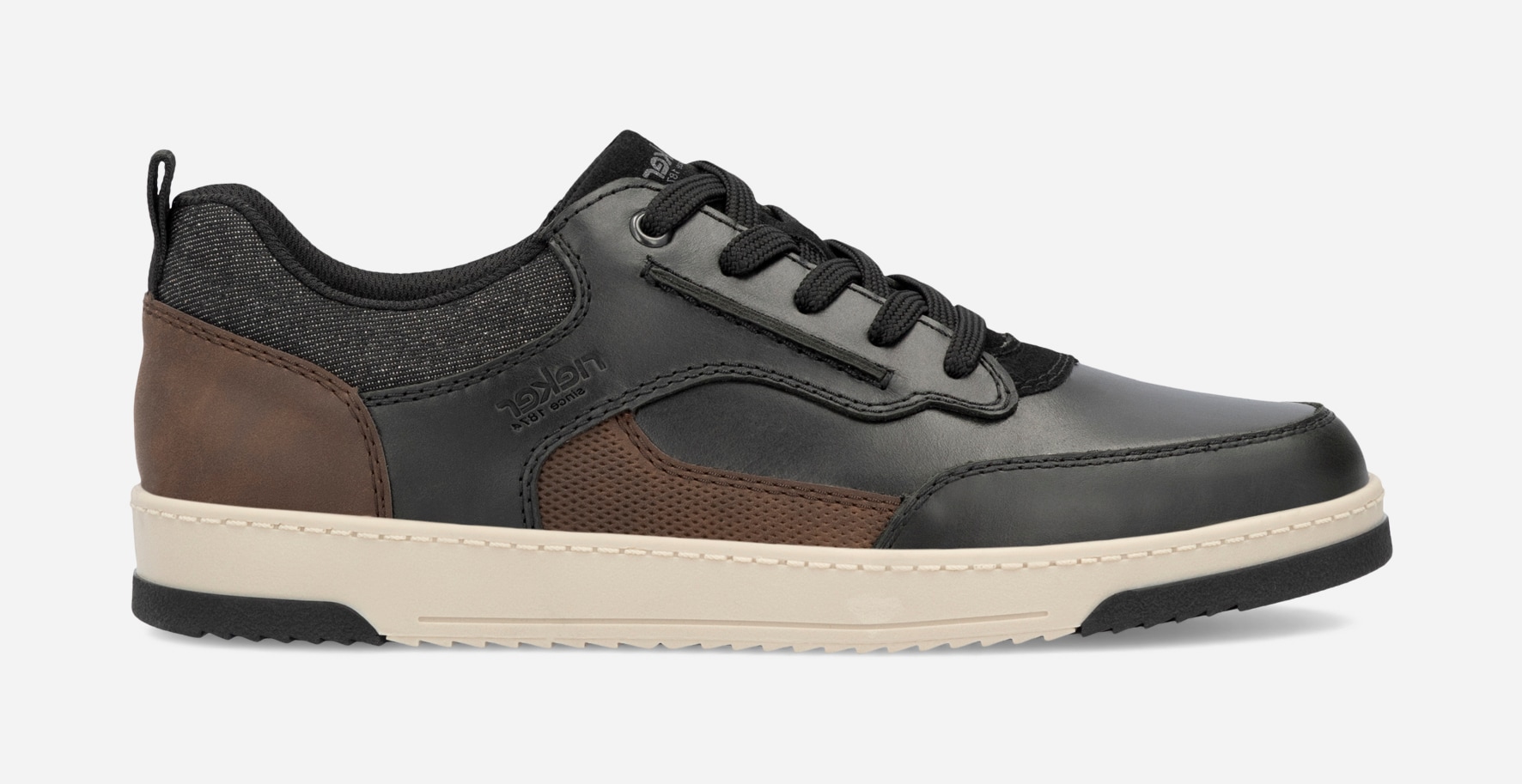 RIEKER, Spasersko med snøring Sort