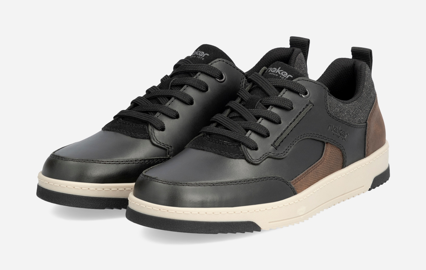 RIEKER, Spasersko med snøring Sort