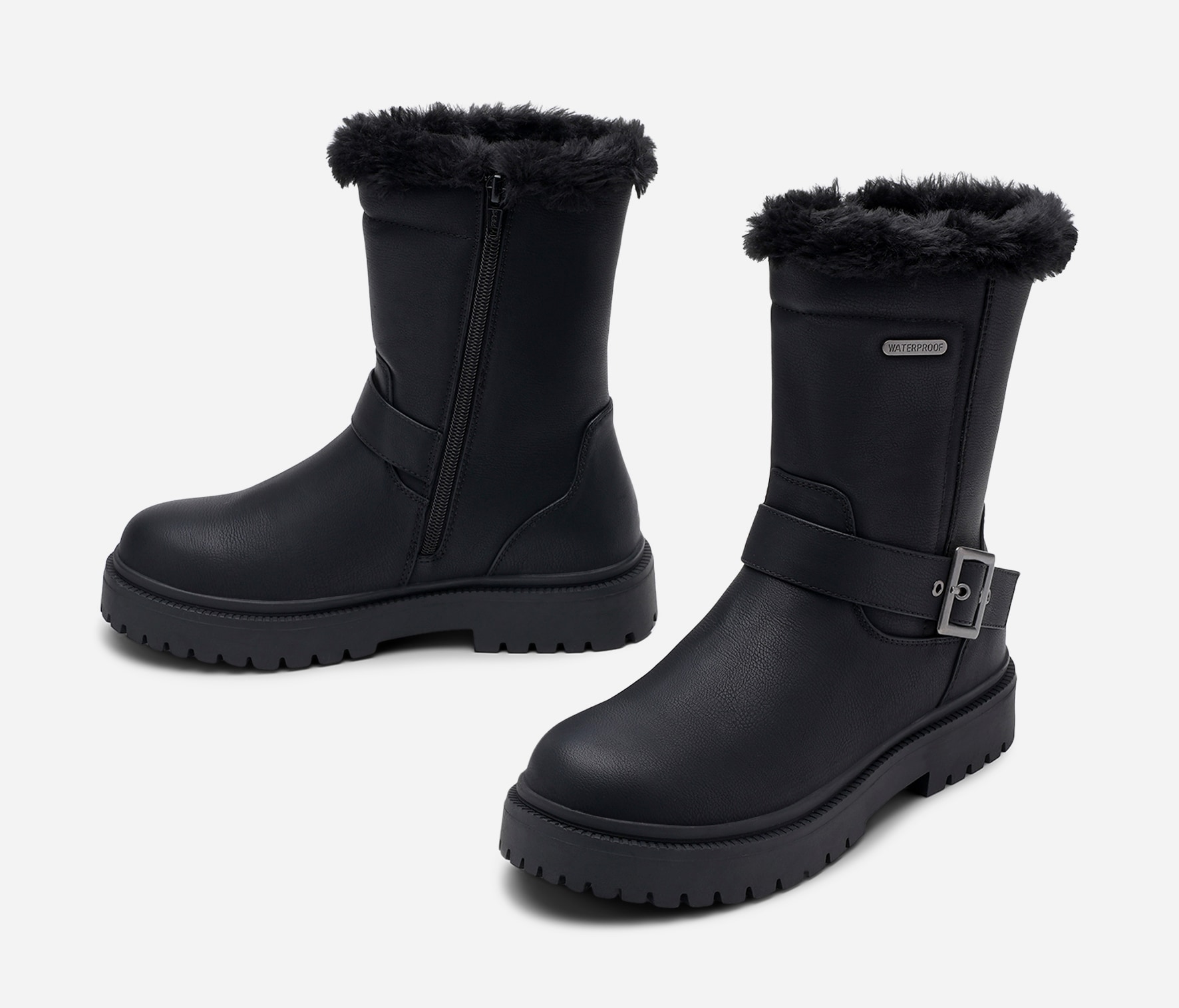 LINEAR, Varmforet støvlett, waterproof Sort