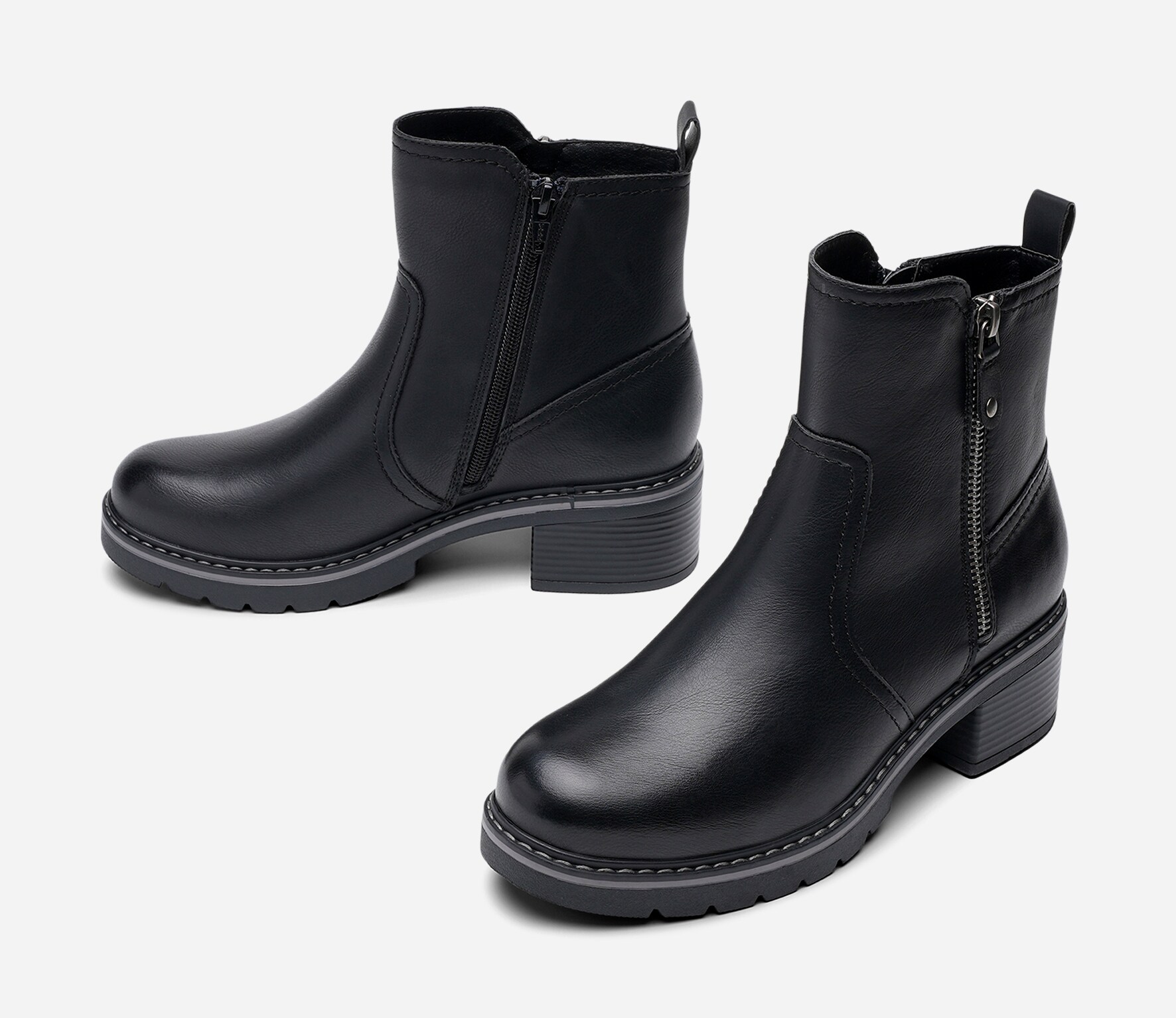 SO ALL, Boots med glidelås Sort