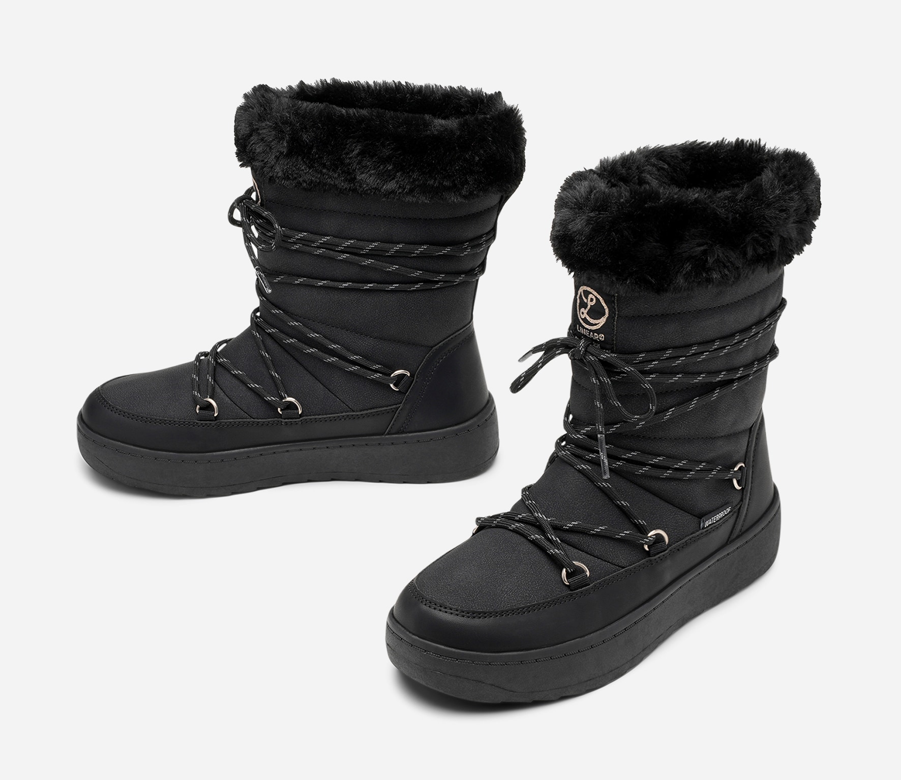 LINEAR, Varmforet støvlett, waterproof Sort