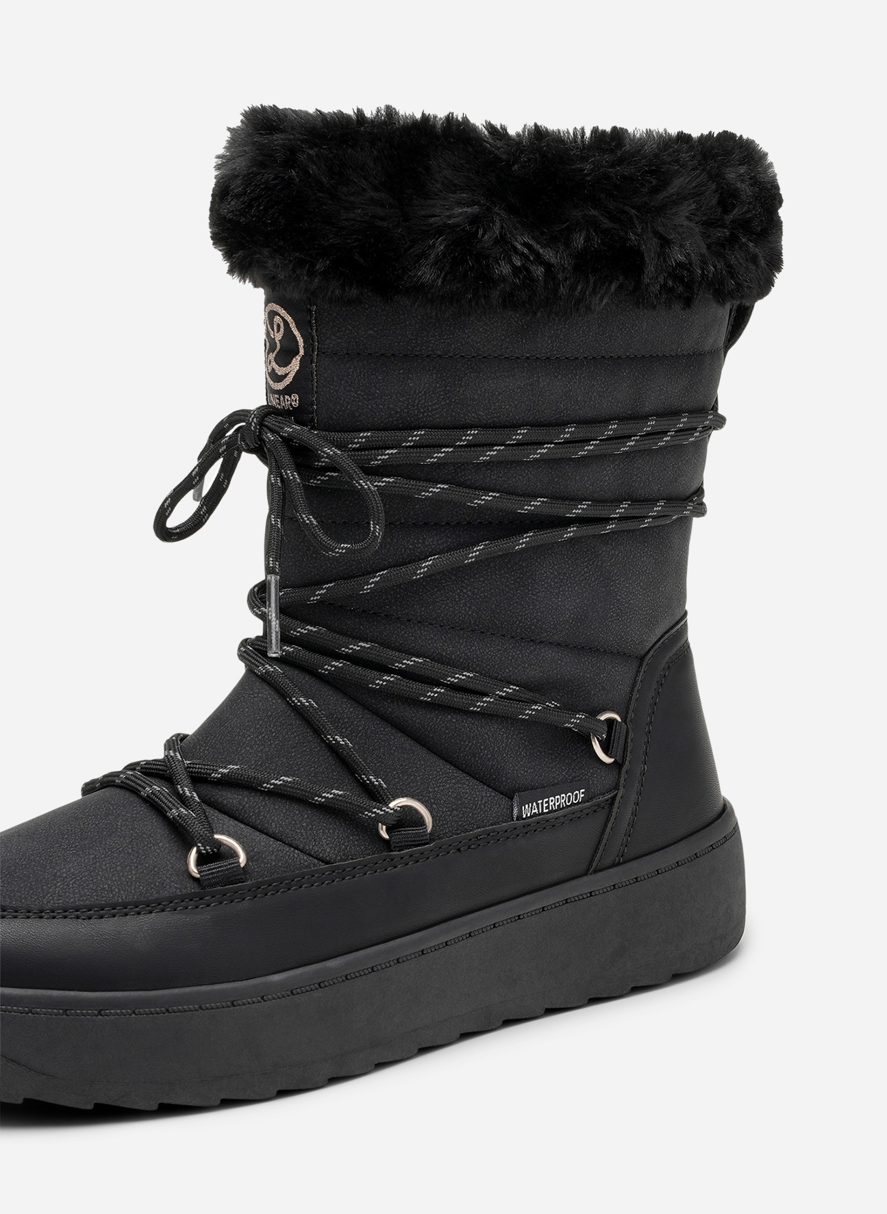 LINEAR, Varmforet støvlett, waterproof Sort