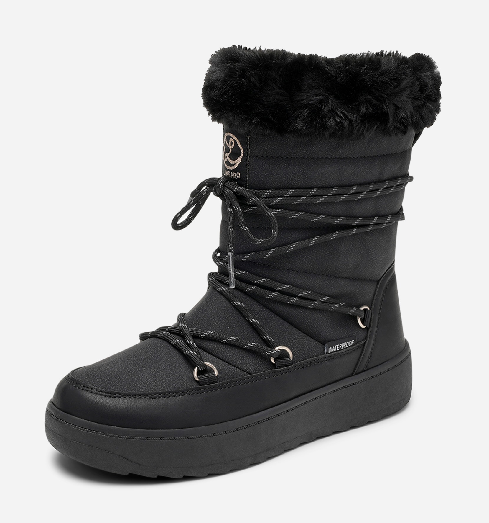 LINEAR, Varmforet støvlett, waterproof Sort