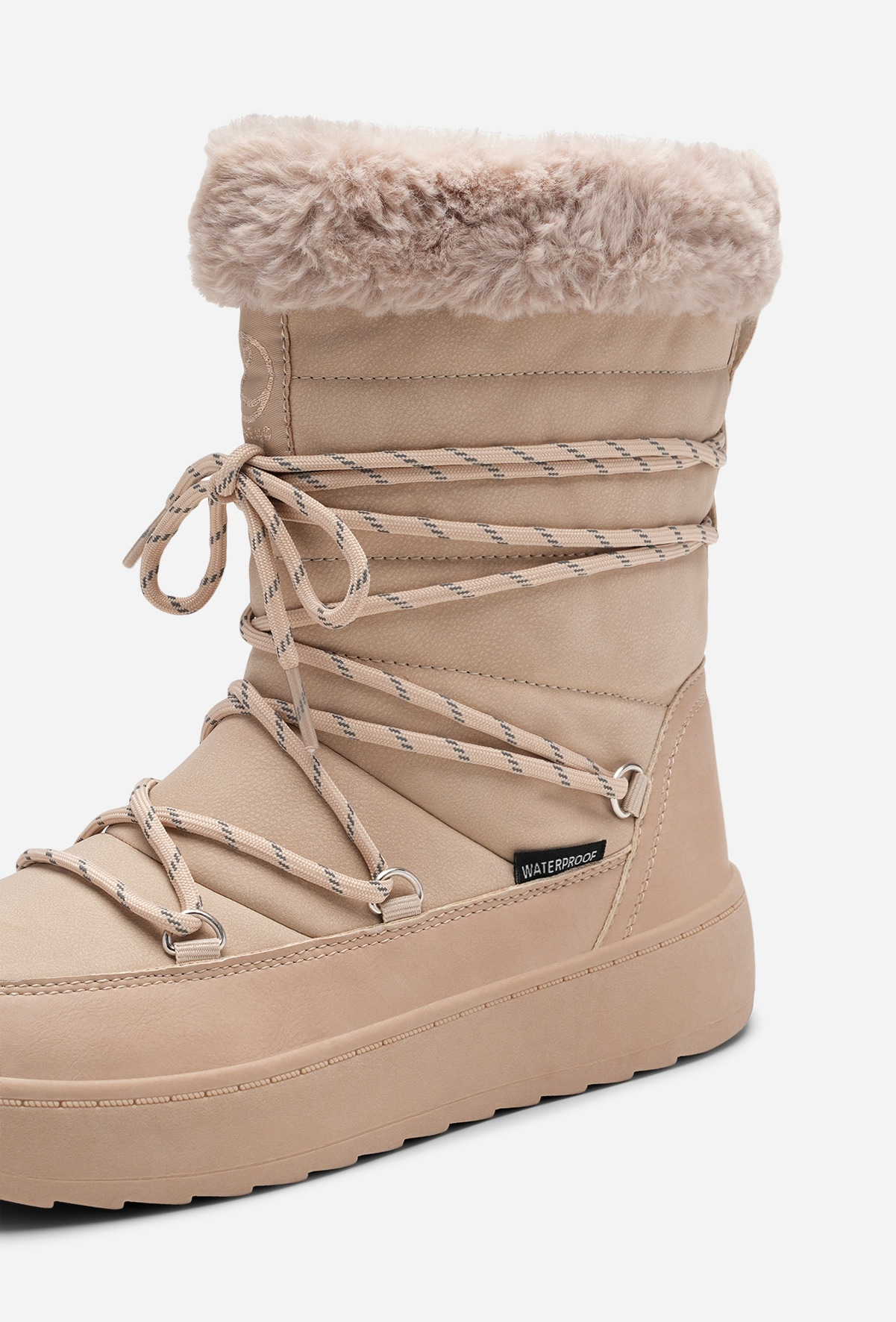LINEAR, Varmforet støvlett, waterproof Beige