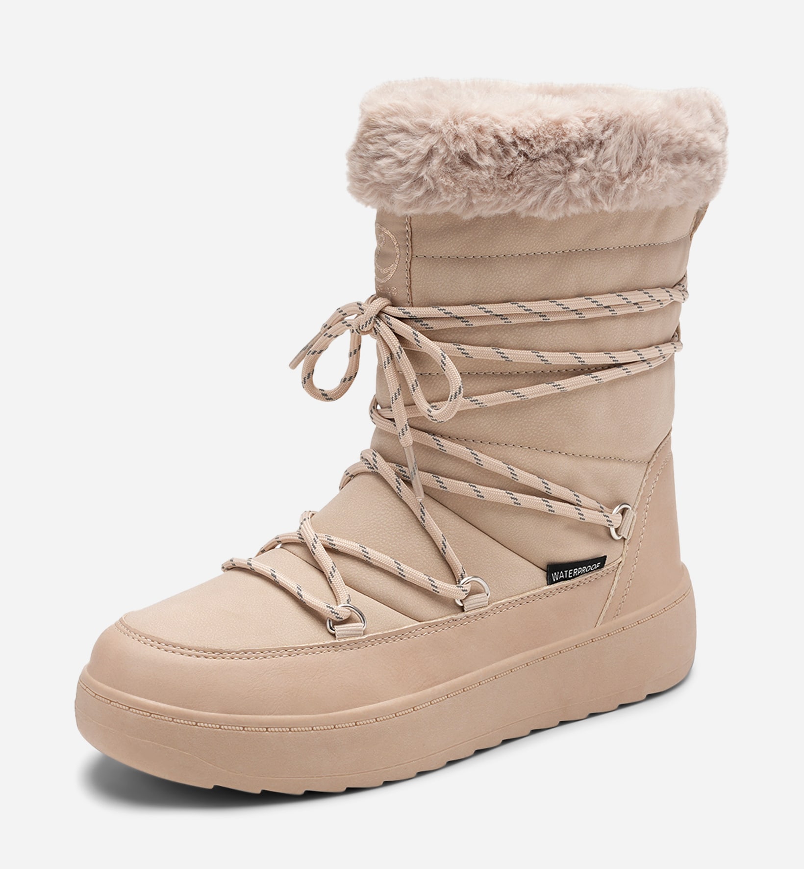 LINEAR, Varmforet støvlett, waterproof Beige