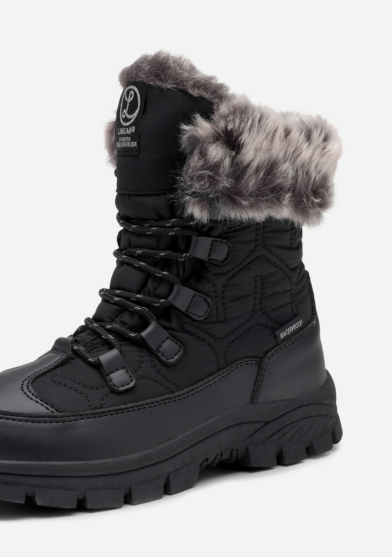 LINEAR, Varmforet skolett waterproof Sort