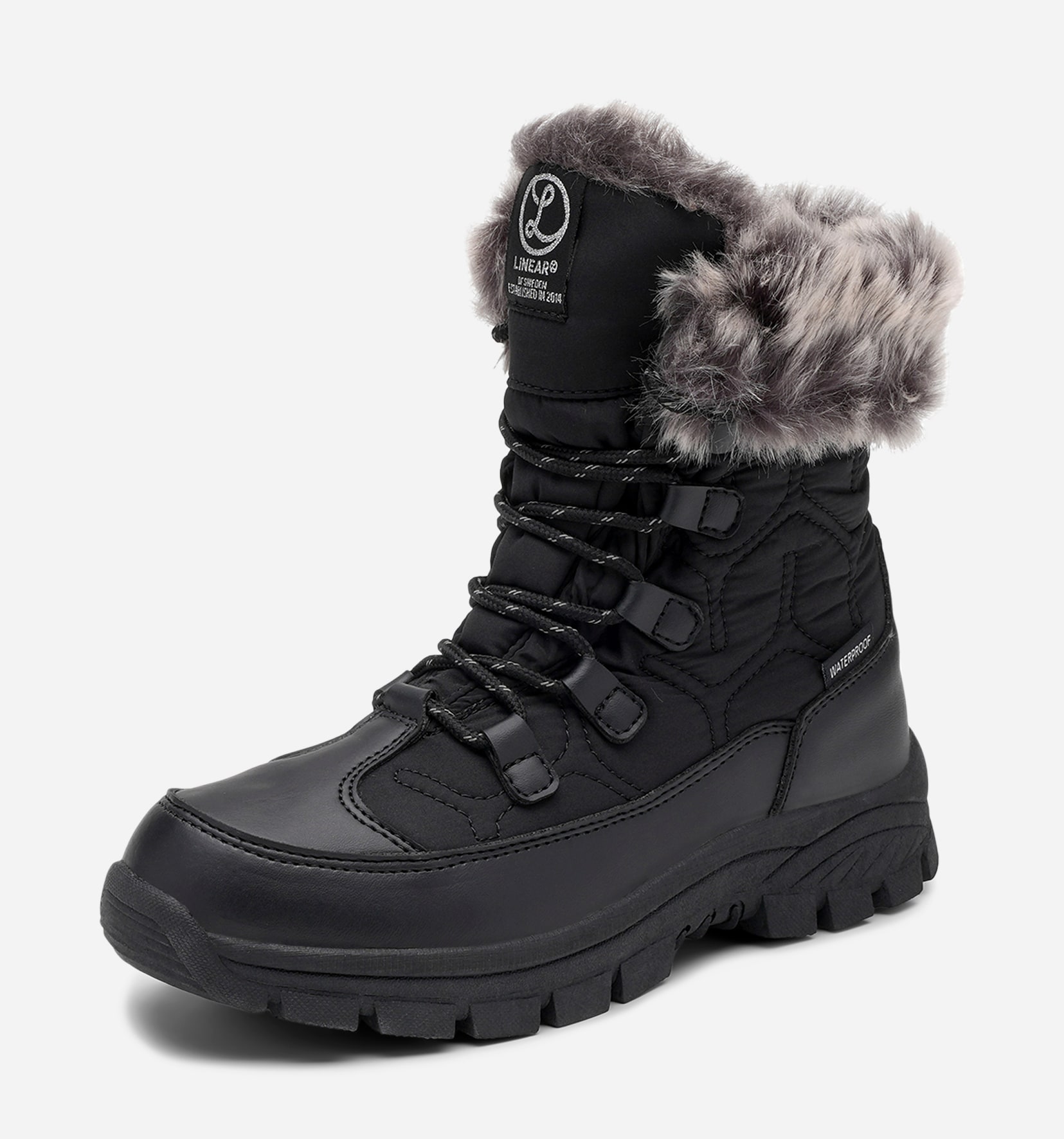 LINEAR, Varmforet skolett waterproof Sort