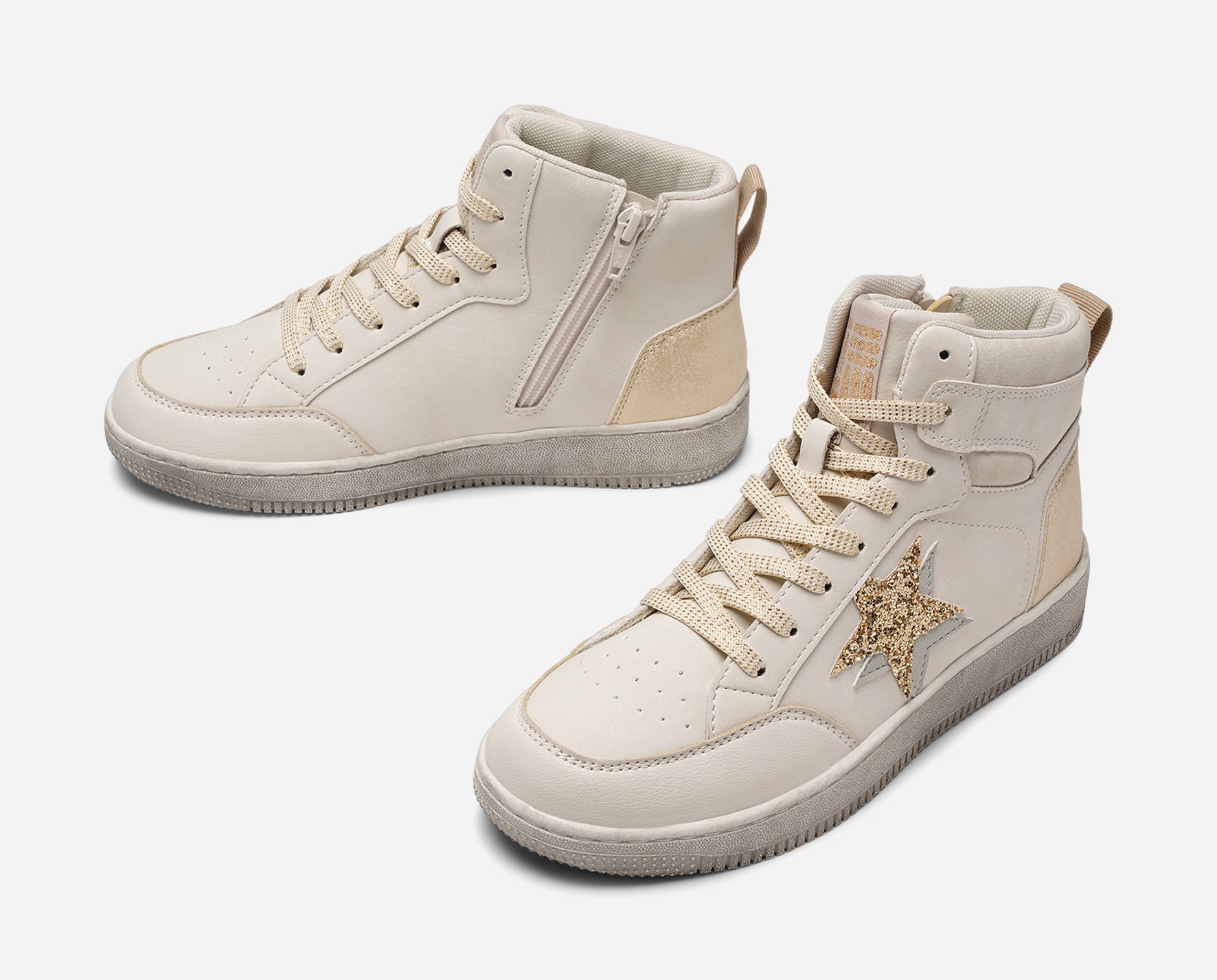 DINSKO, Høy sneaker med glidelås Hvit