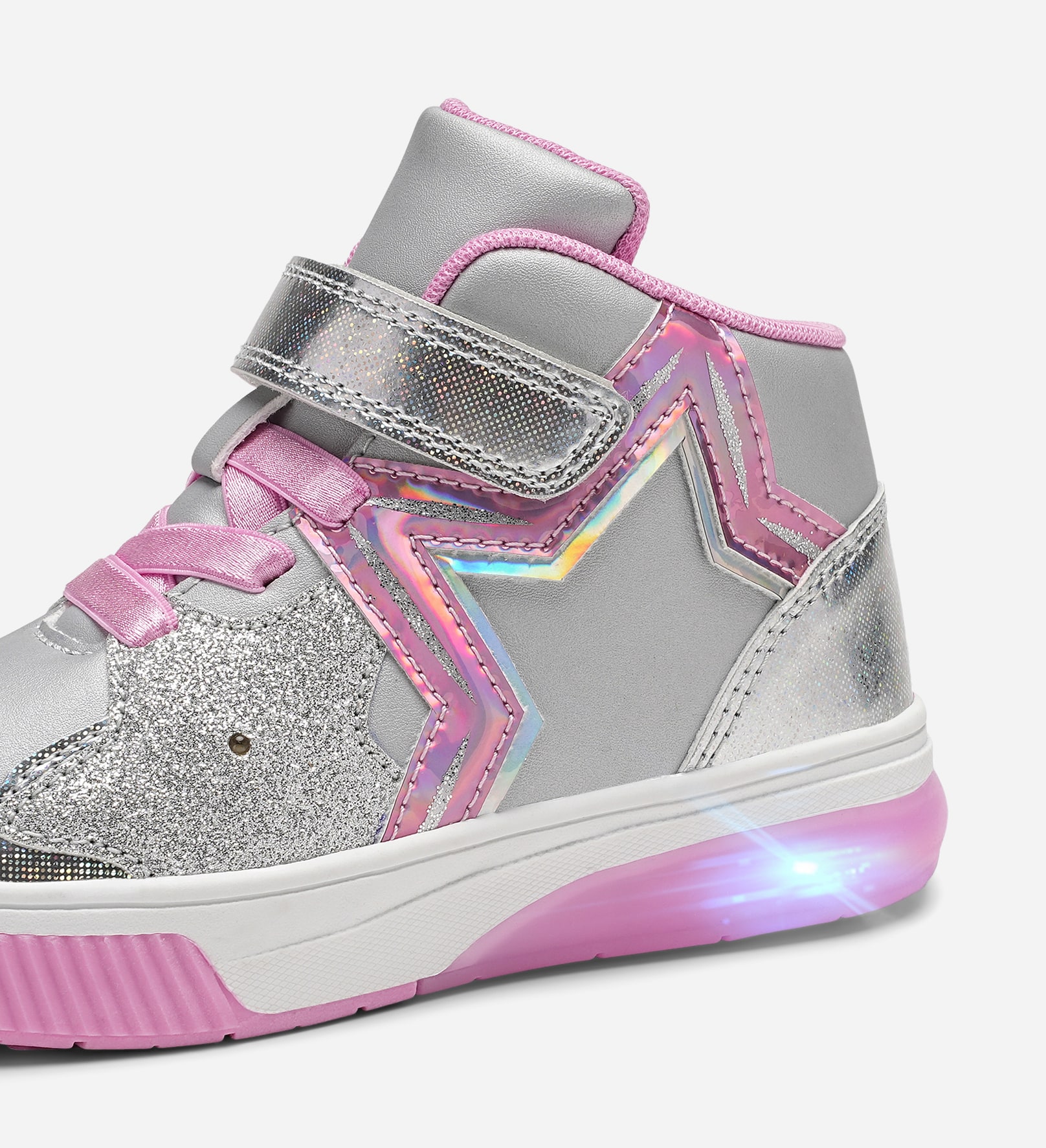 DINSKO, Blinkende høye sneakers Metall