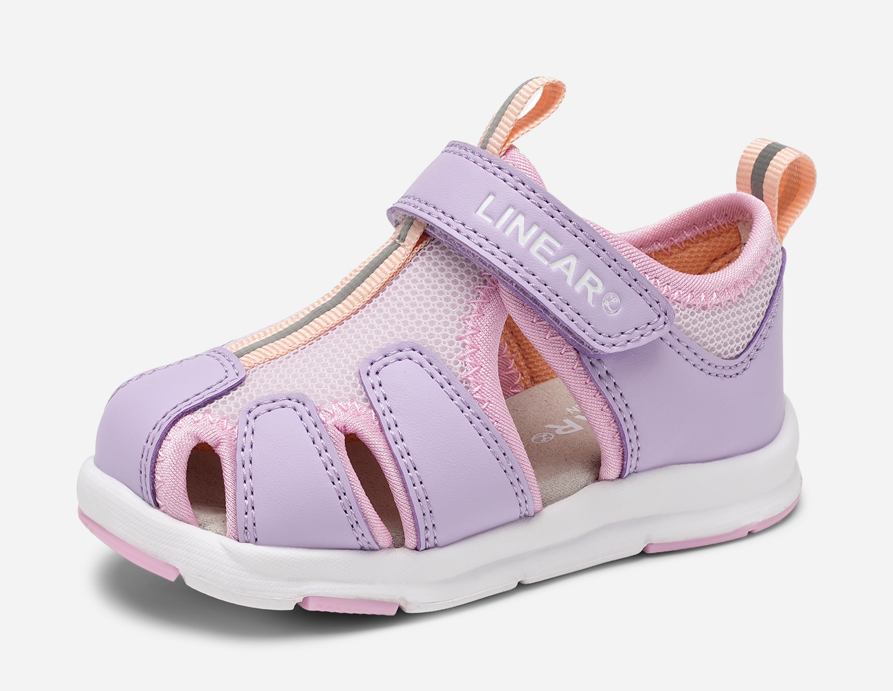 LINEAR, Sandal med overdekket tå Flerfarget