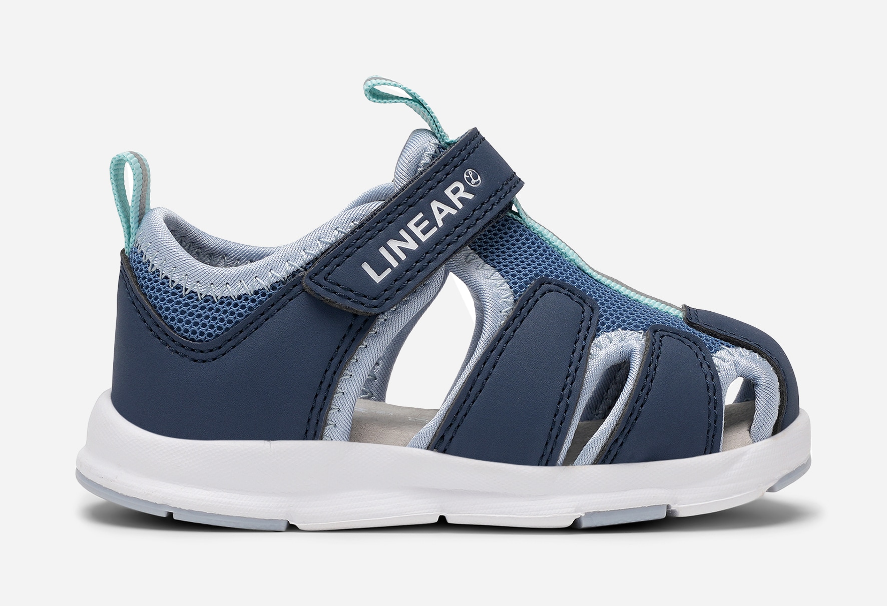 LINEAR, Sandal med overdekket tå Flerfarget