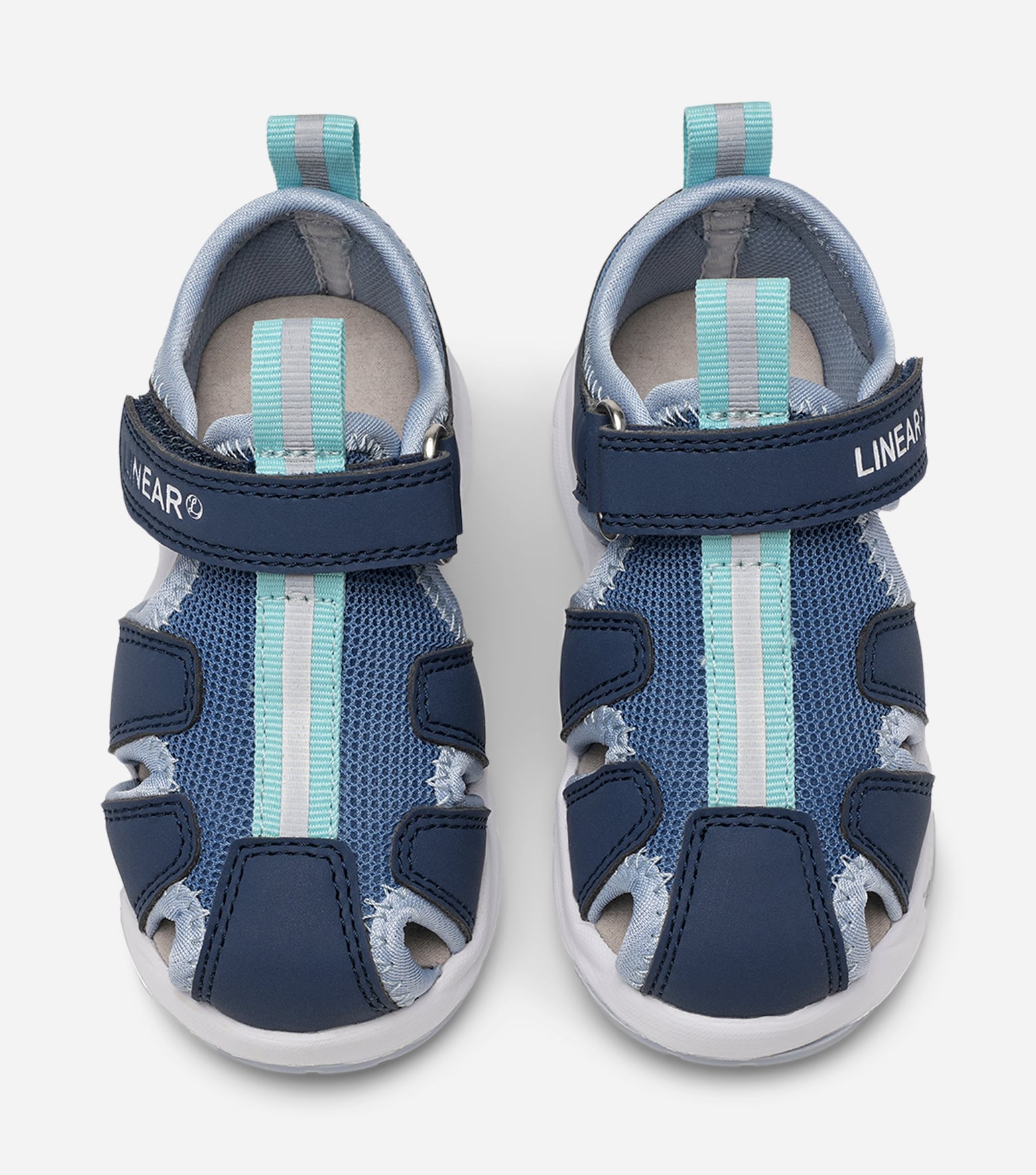 LINEAR, Sandal med overdekket tå Flerfarget