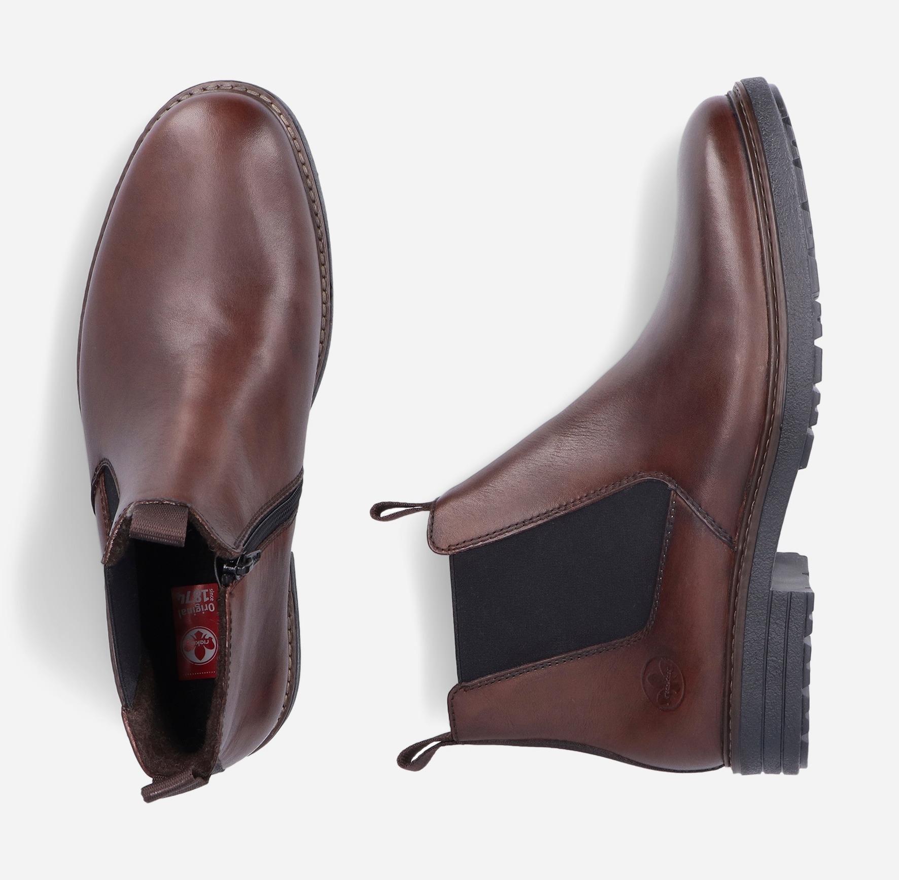 RIEKER, Chelseaboots Brun