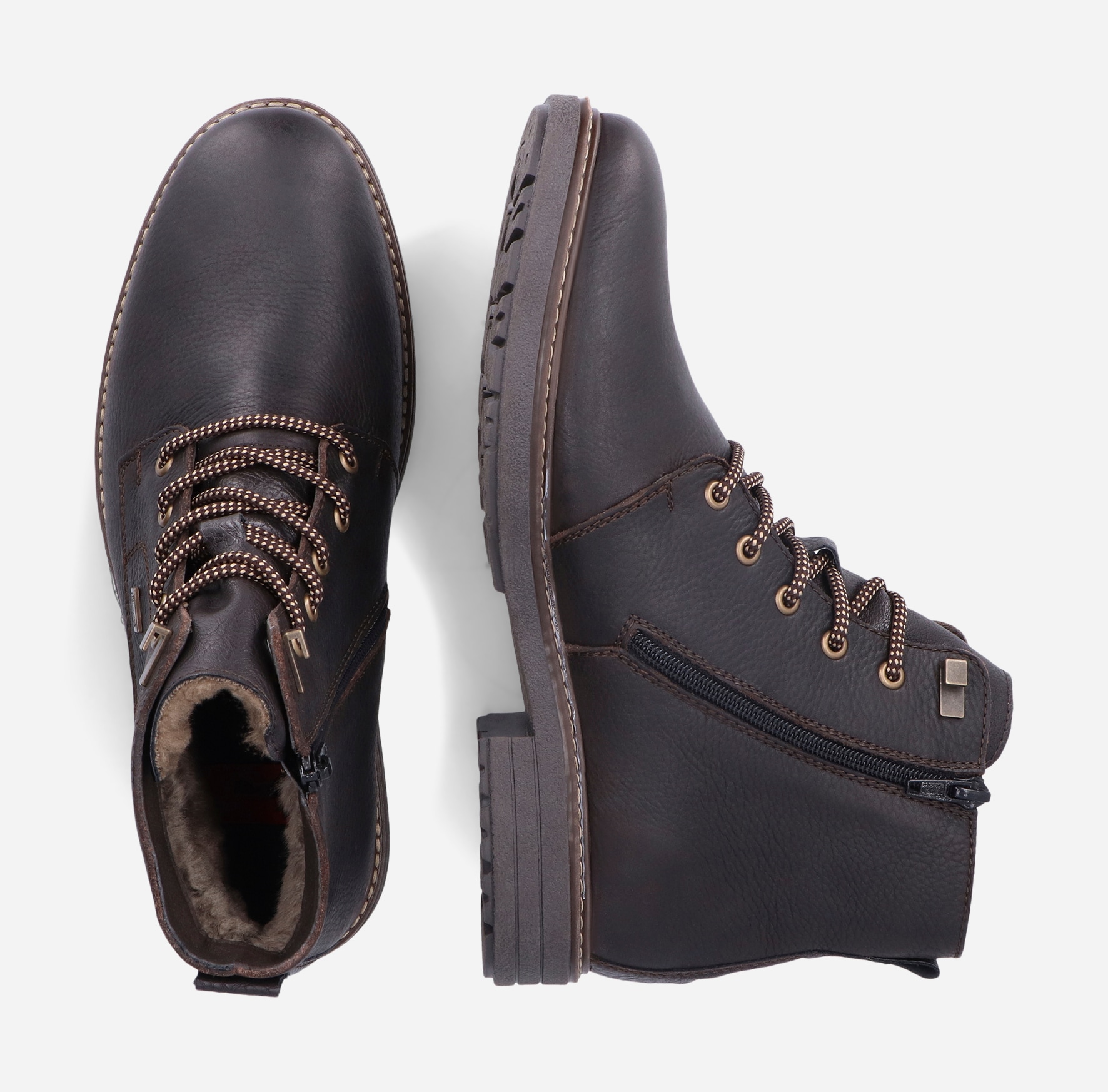 RIEKER, Varmforet skolett Brun