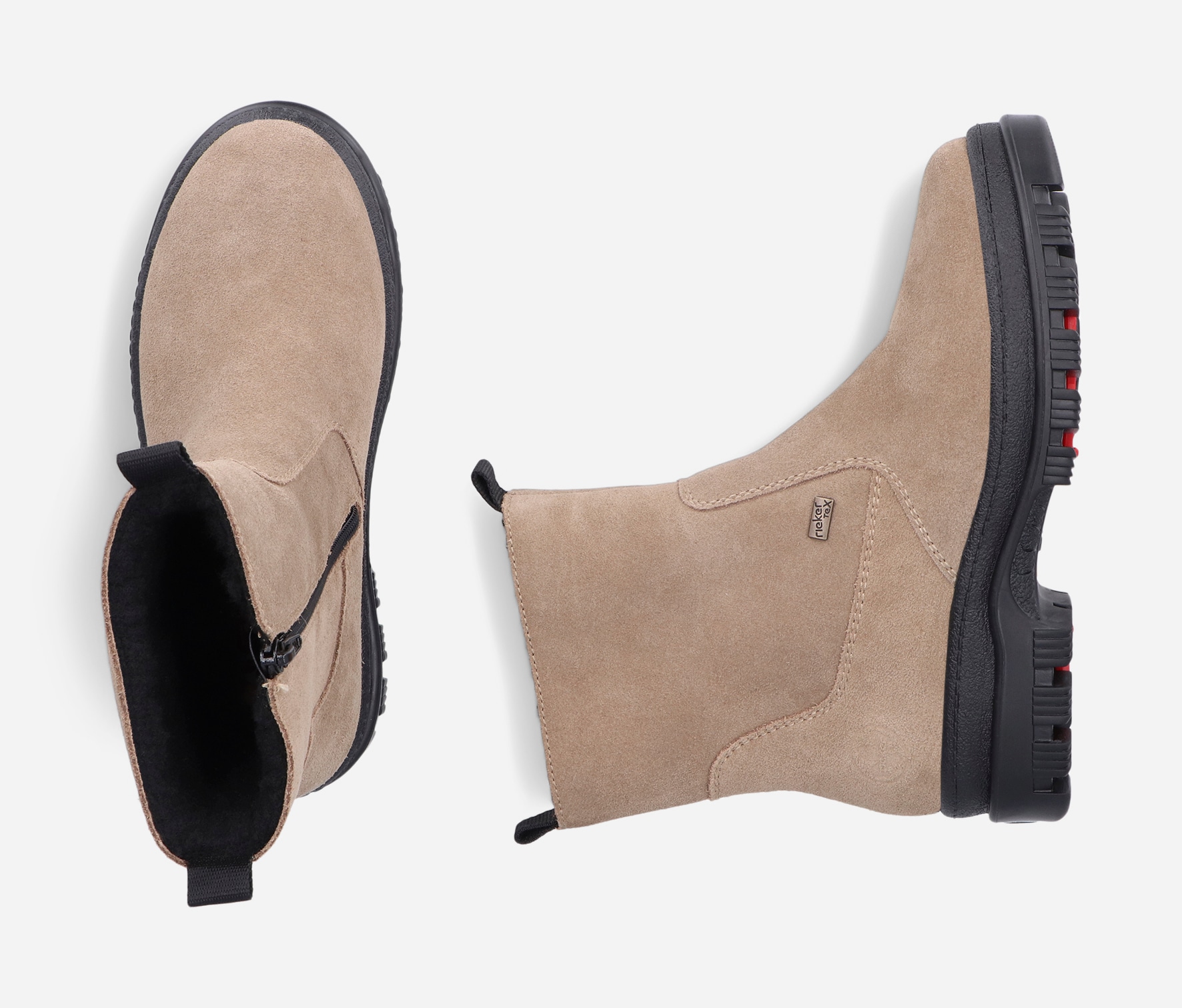RIEKER, Varmforet boots Beige
