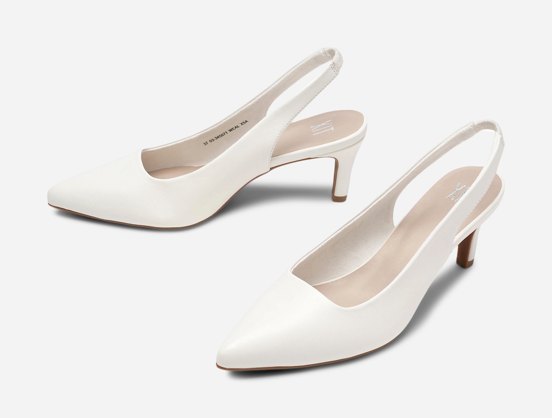 XIT, Pumps med slingback Hvit