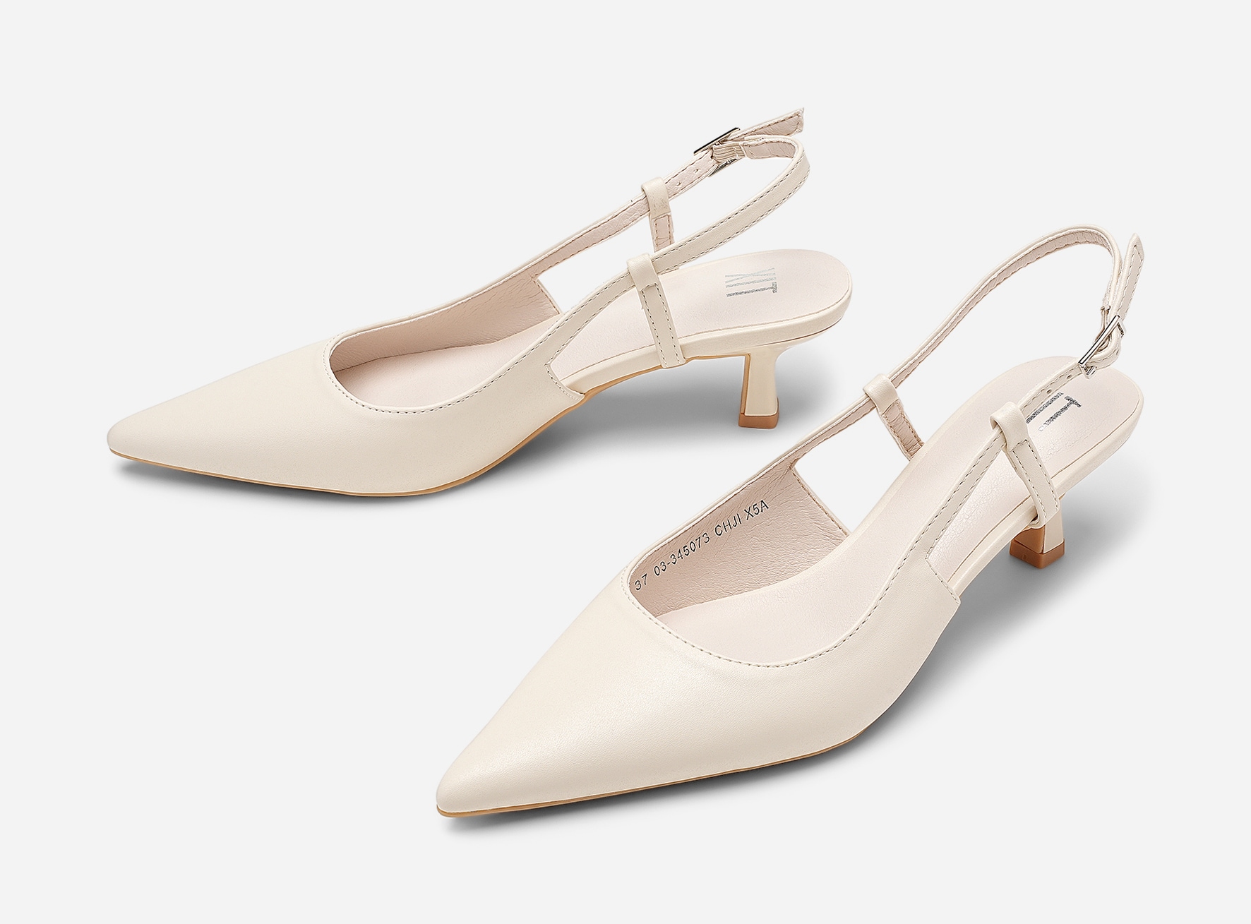 XIT, Pumps med slingback Beige