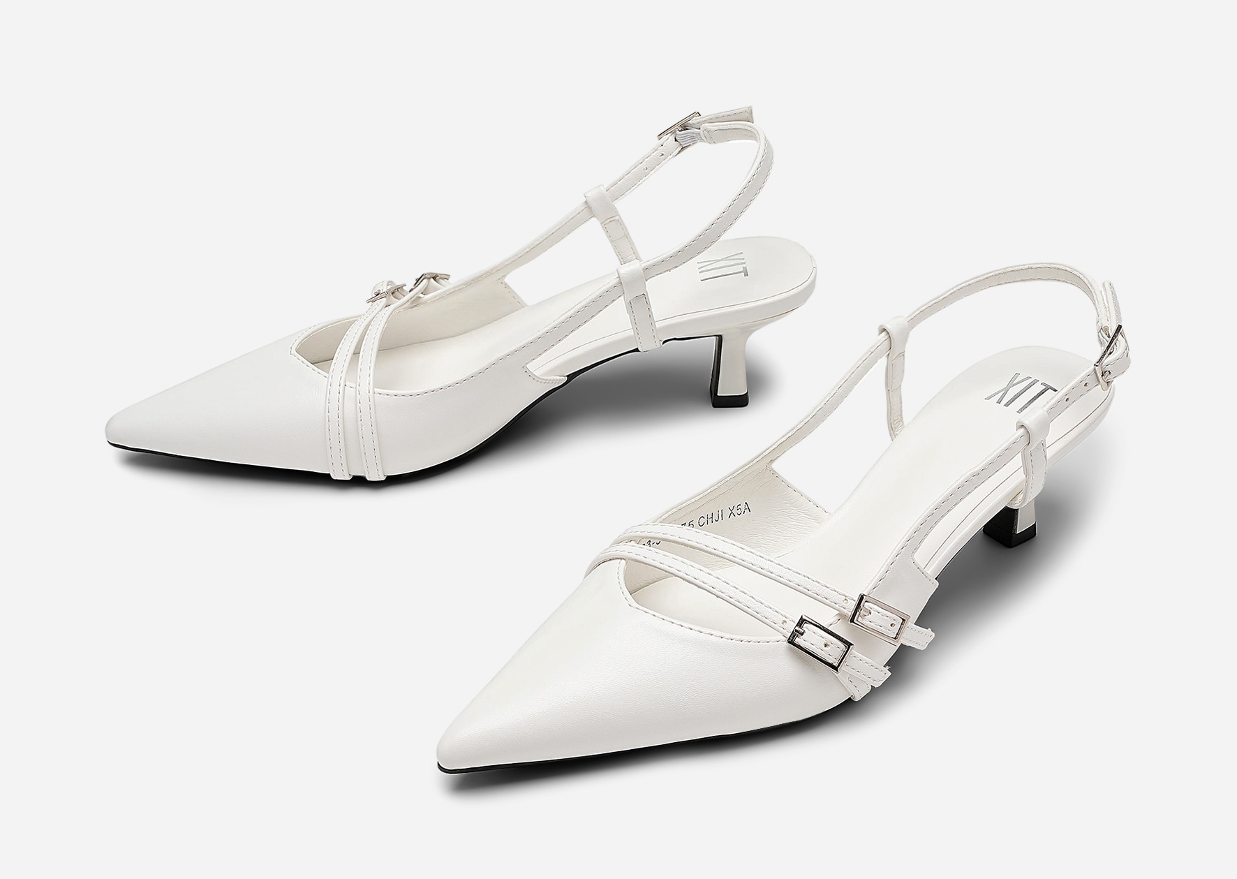XIT, Pumps med slingback Hvit