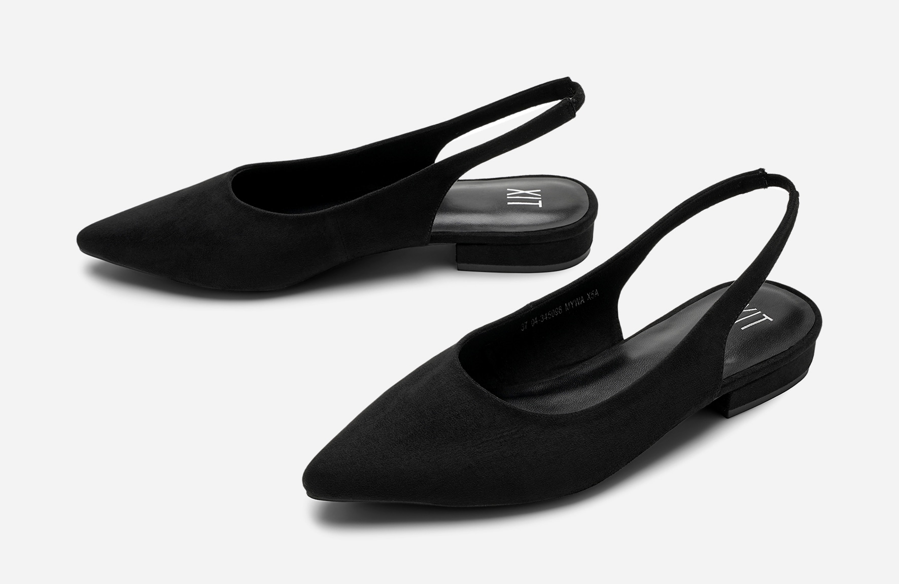 XIT, Ballerinasko med slingback Sort