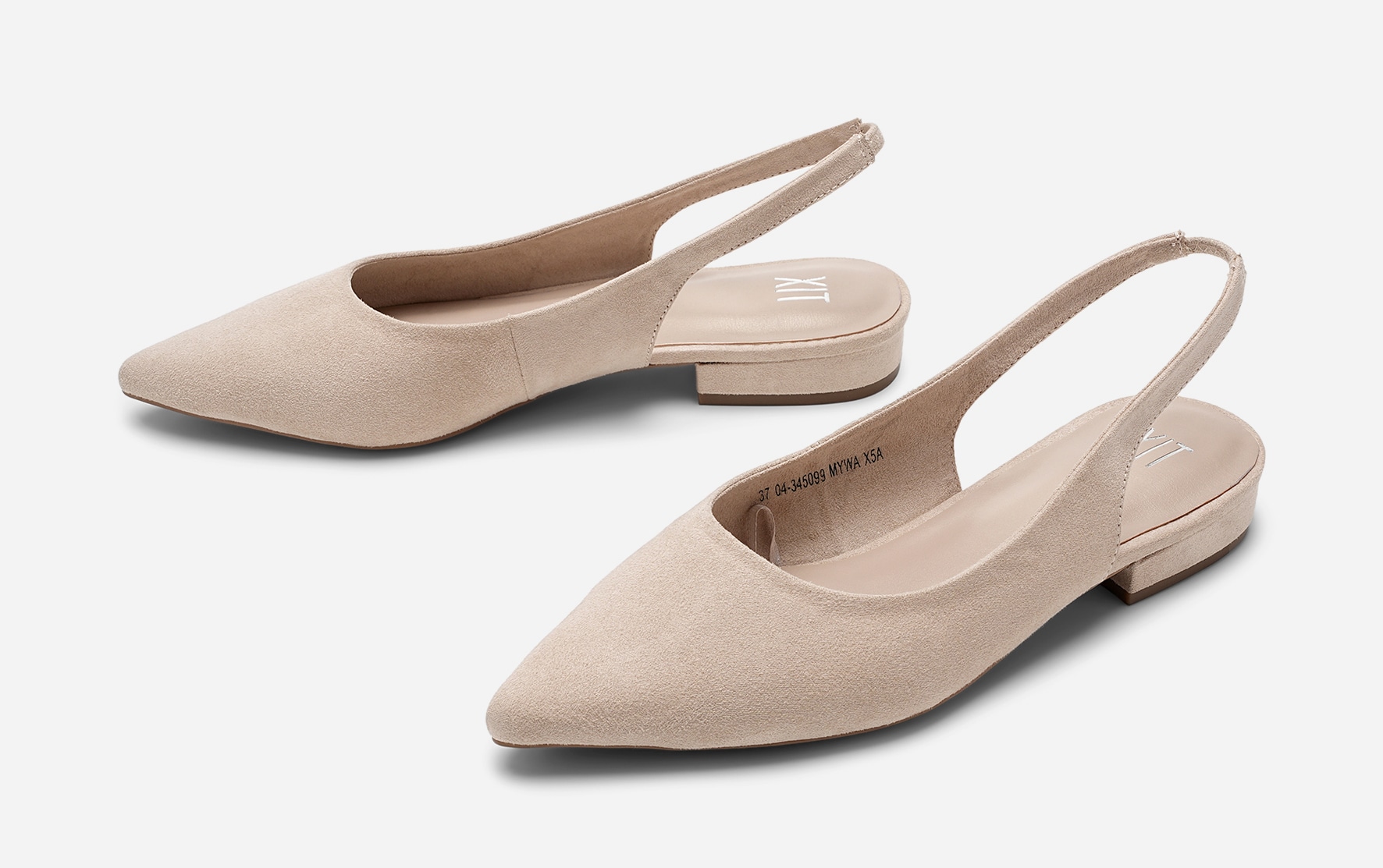 XIT, Ballerinasko med slingback Beige
