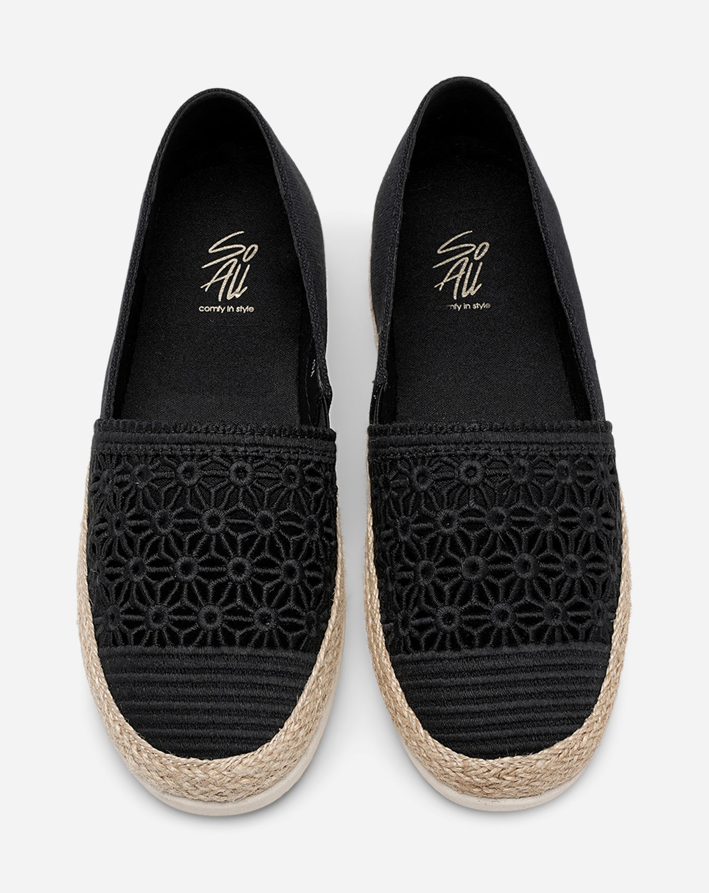 SO ALL, Espadrillos Sort