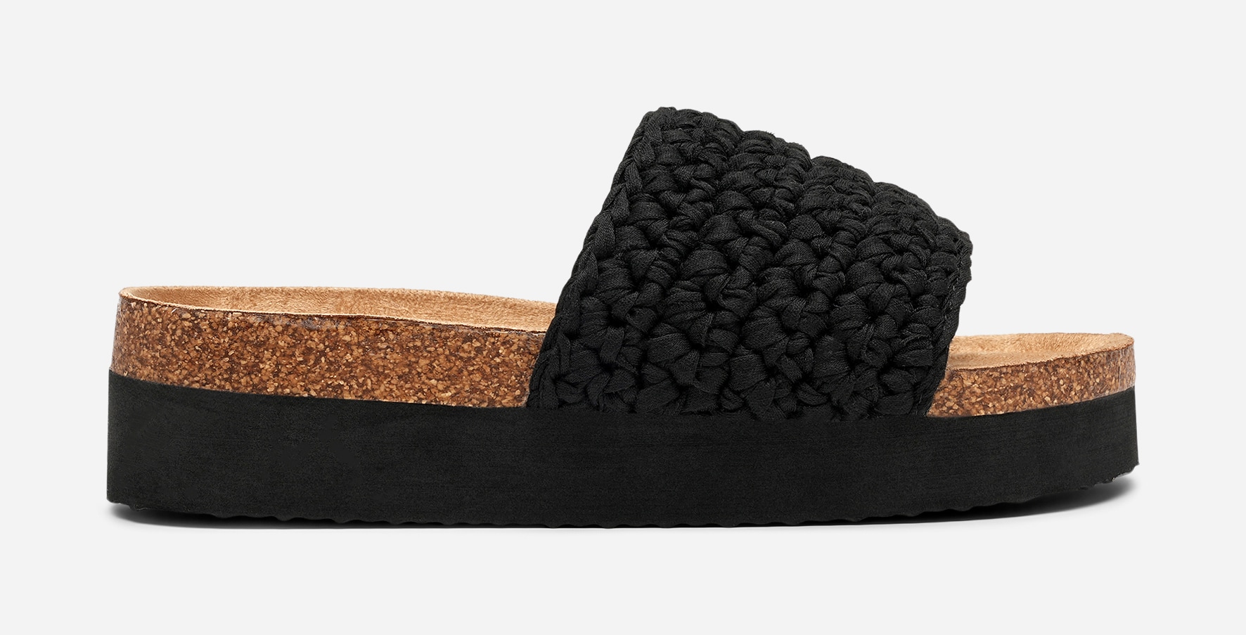 ATTITUDE, Sandal med platåsåle Sort