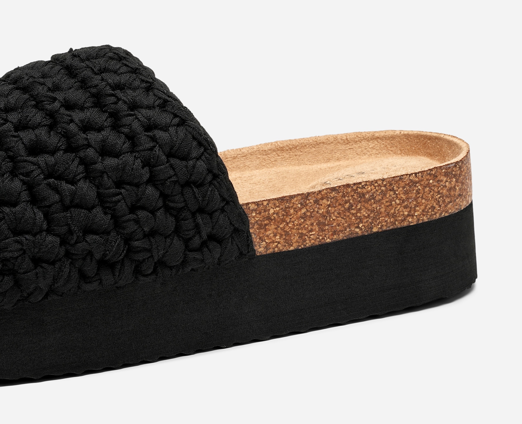 ATTITUDE, Sandal med platåsåle Sort