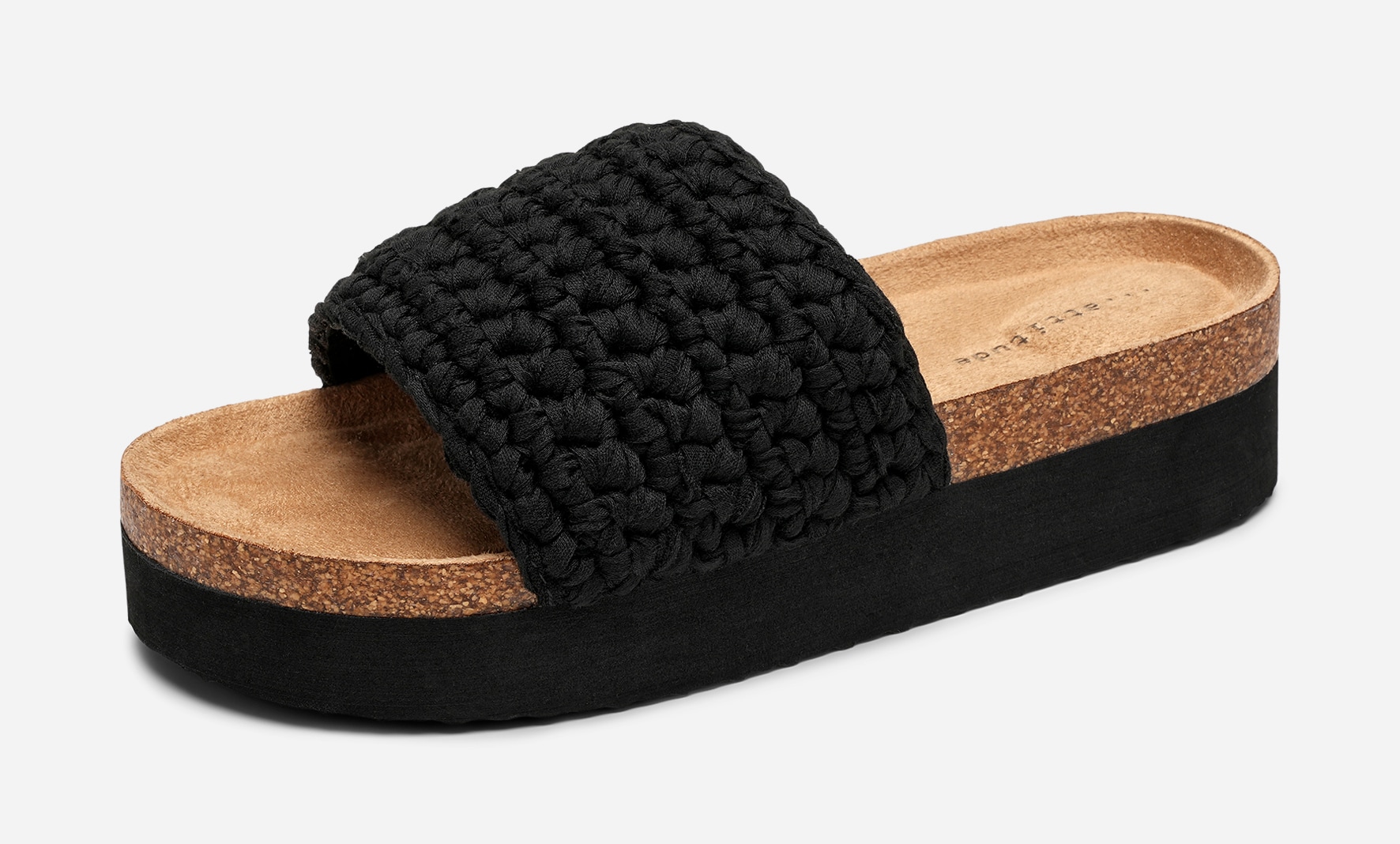 ATTITUDE, Sandal med platåsåle Sort
