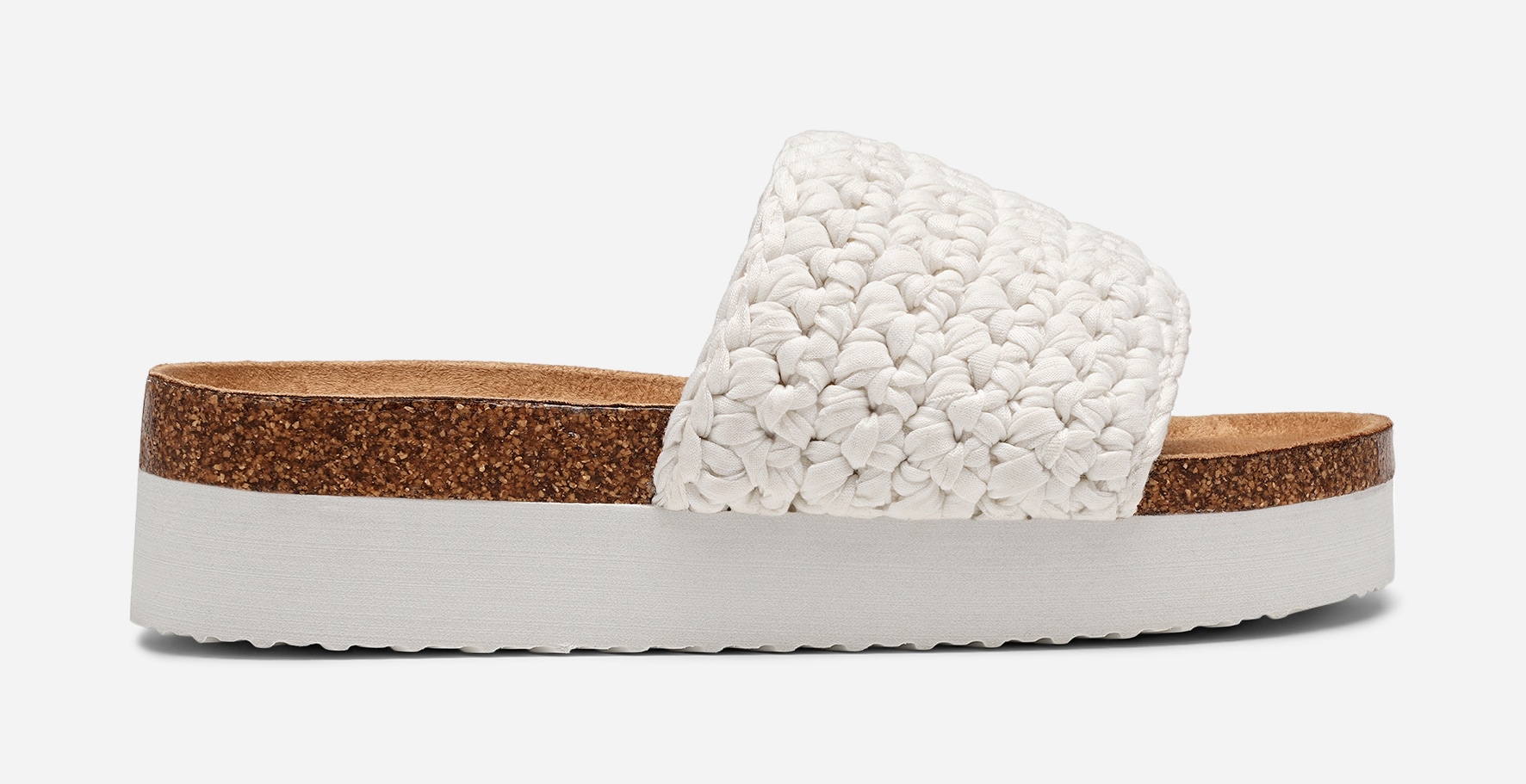 ATTITUDE, Sandal med platåsåle Hvit