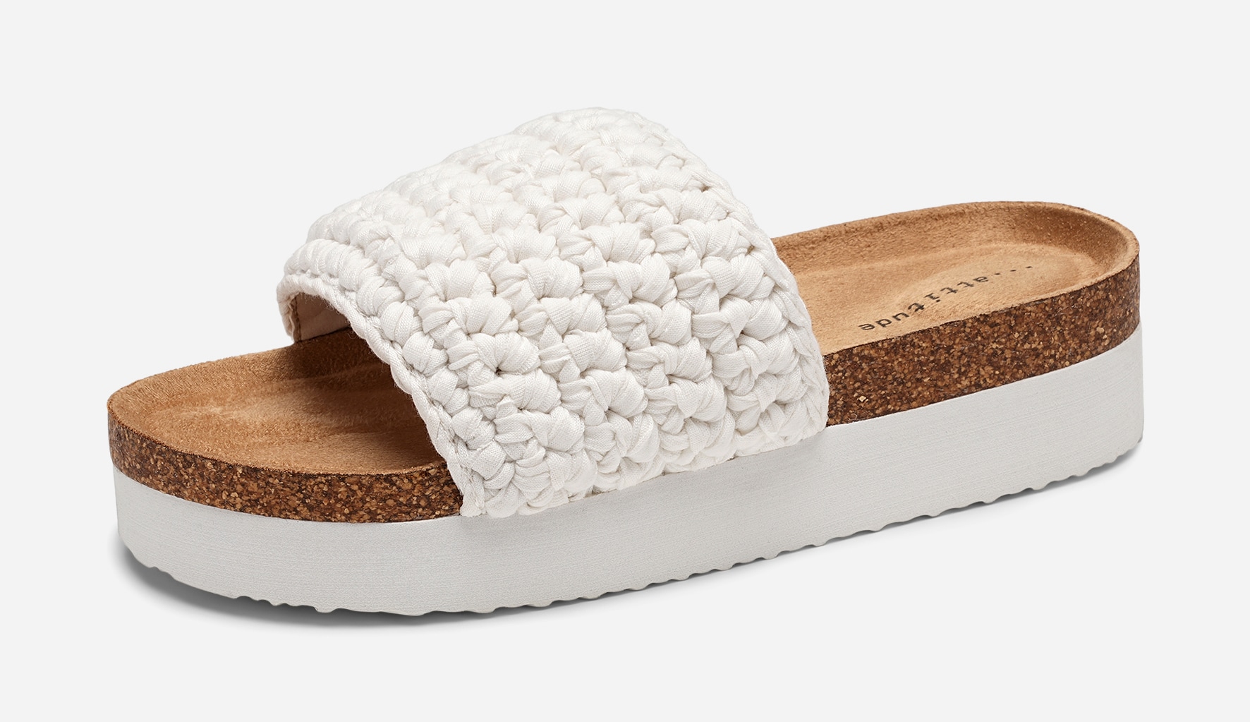 ATTITUDE, Sandal med platåsåle Hvit