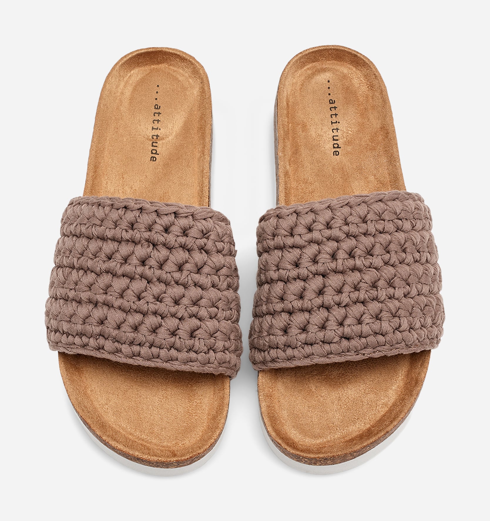 ATTITUDE, Sandal med platåsåle Brun