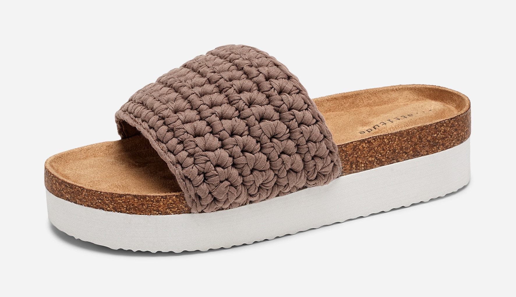 ATTITUDE, Sandal med platåsåle Brun