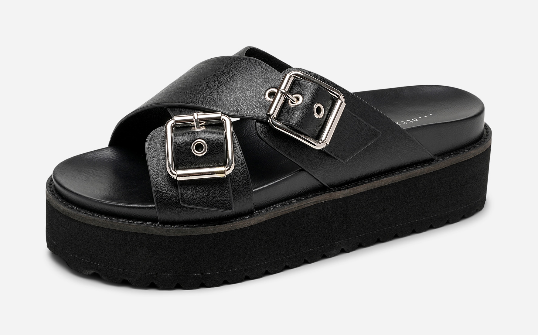 ATTITUDE, Sandal med platåsåle Sort
