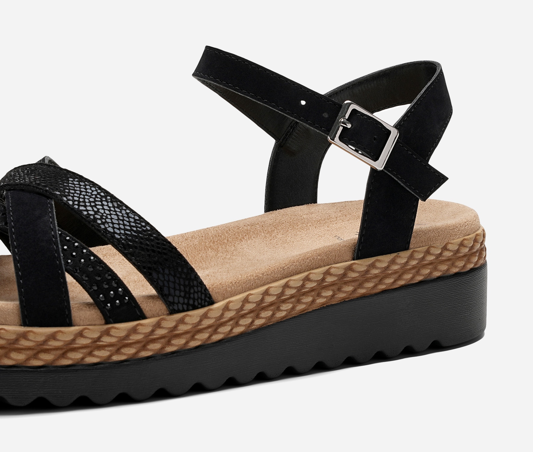 SO ALL, Sandal med reimer Sort