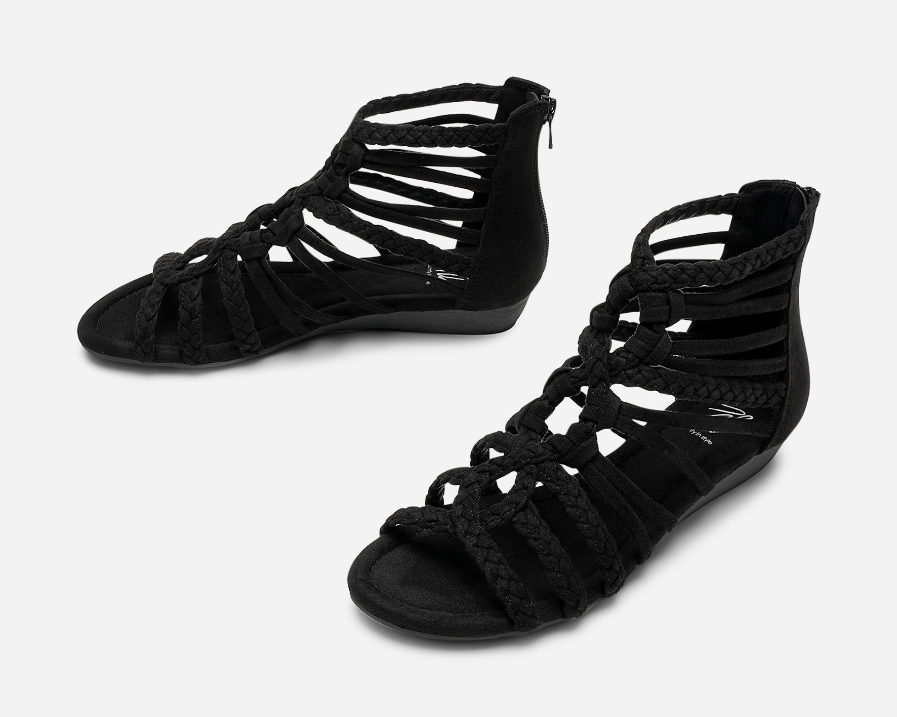 SO ALL, Sandal med reimer Sort