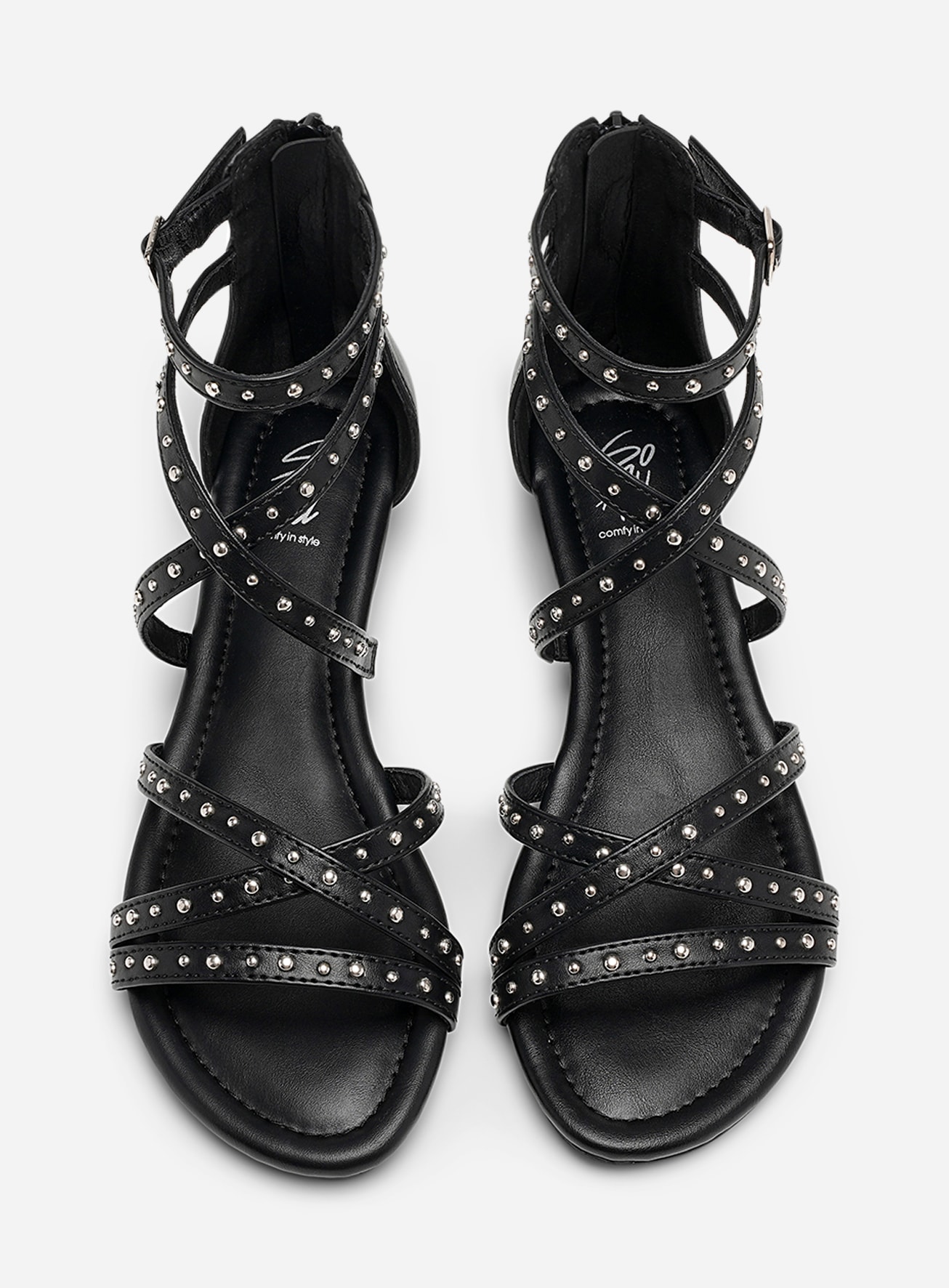 SO ALL, Sandal med reimer Sort