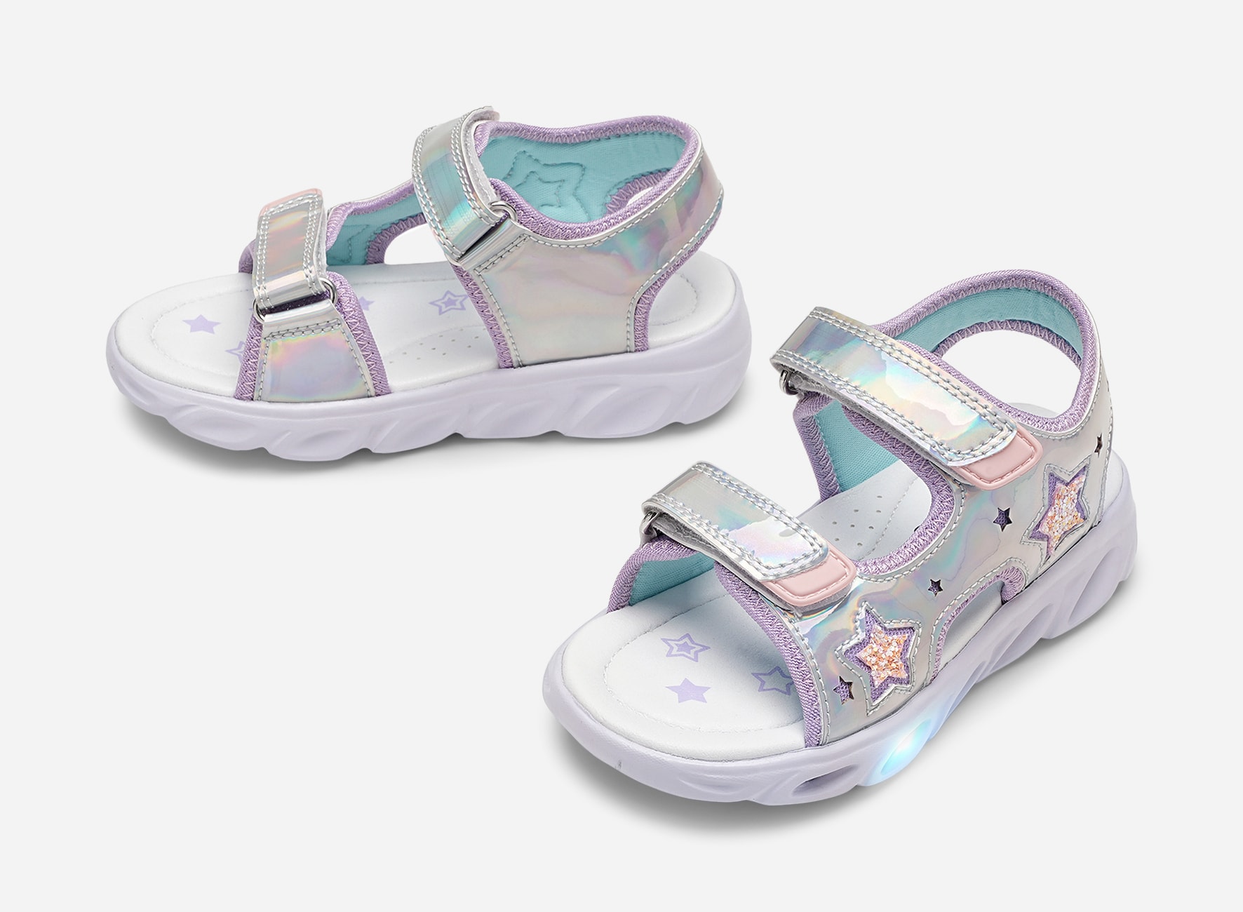 DINSKO, Blinkende sandal Metall