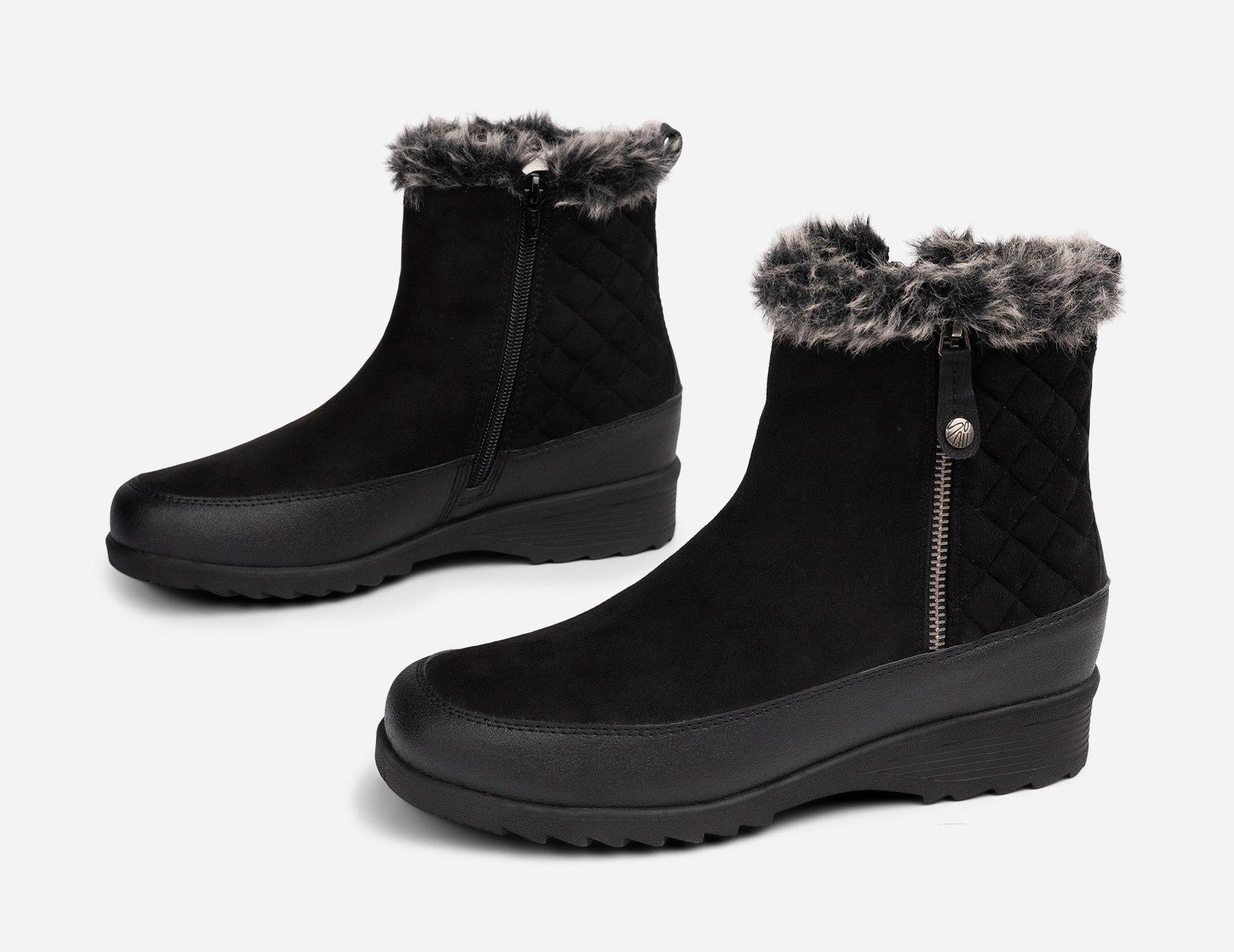 SO ALL, Varmforet boot med innebygd brodd Sort