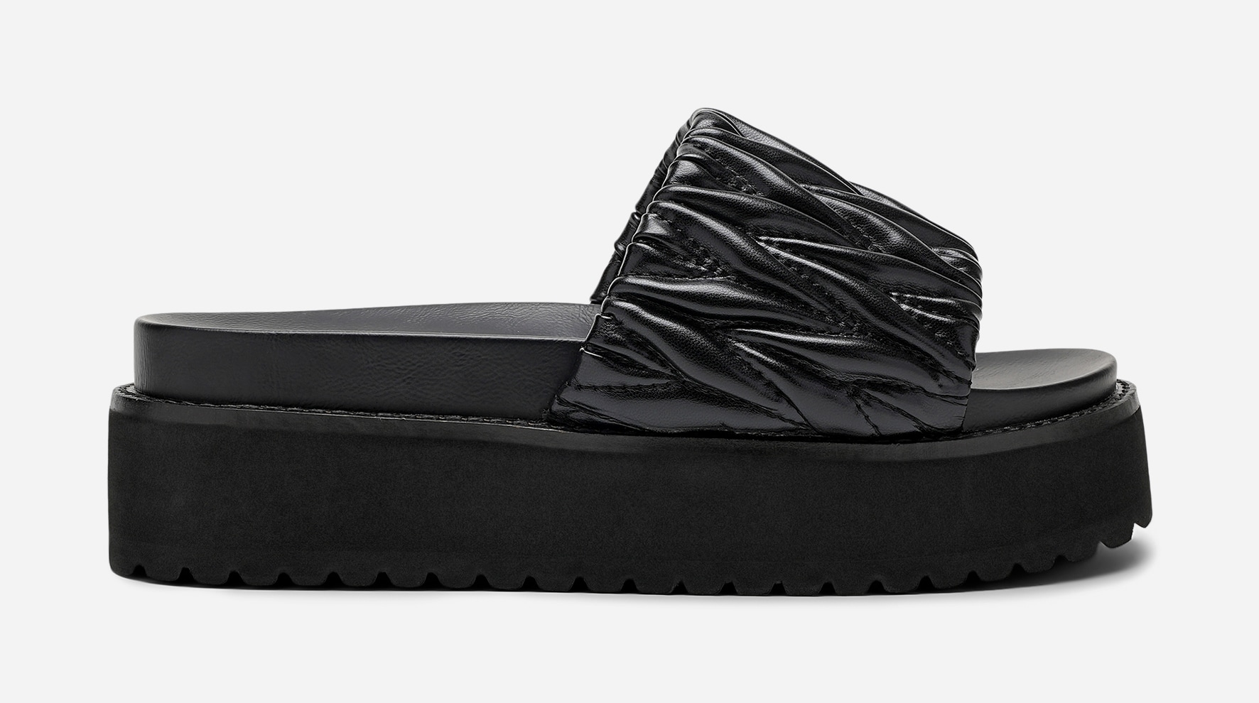 ATTITUDE, Sandal med platåsåle Sort