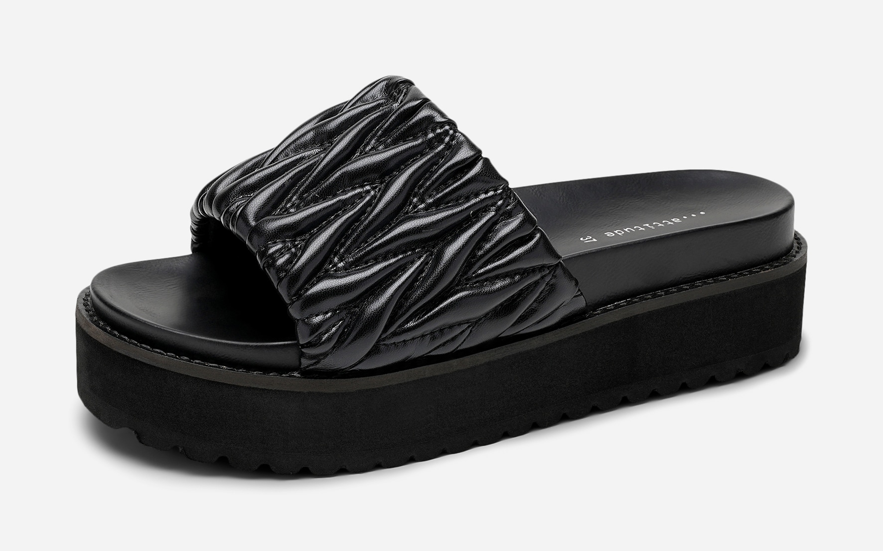 ATTITUDE, Sandal med platåsåle Sort