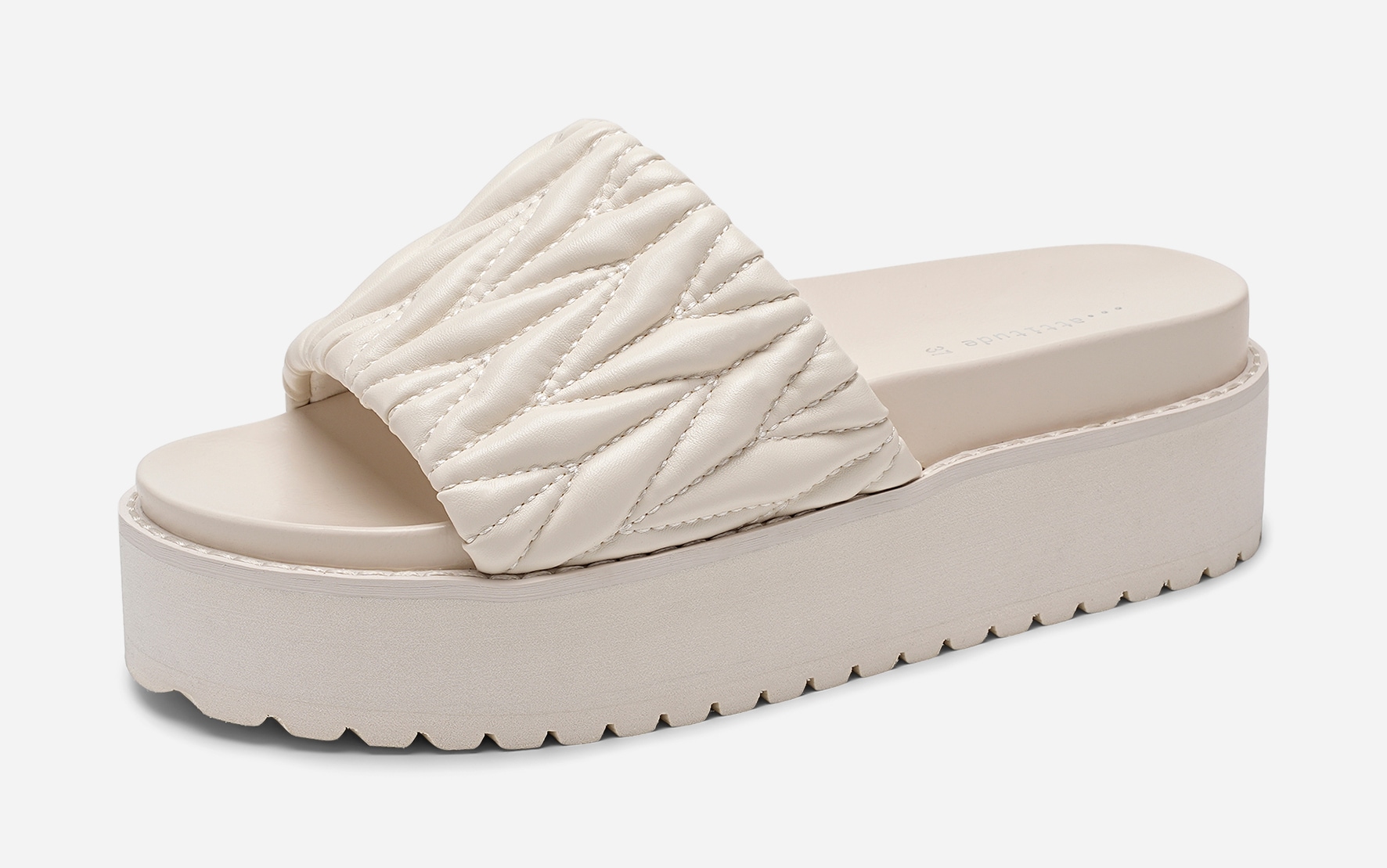 ATTITUDE, Sandal med platåsåle Hvit